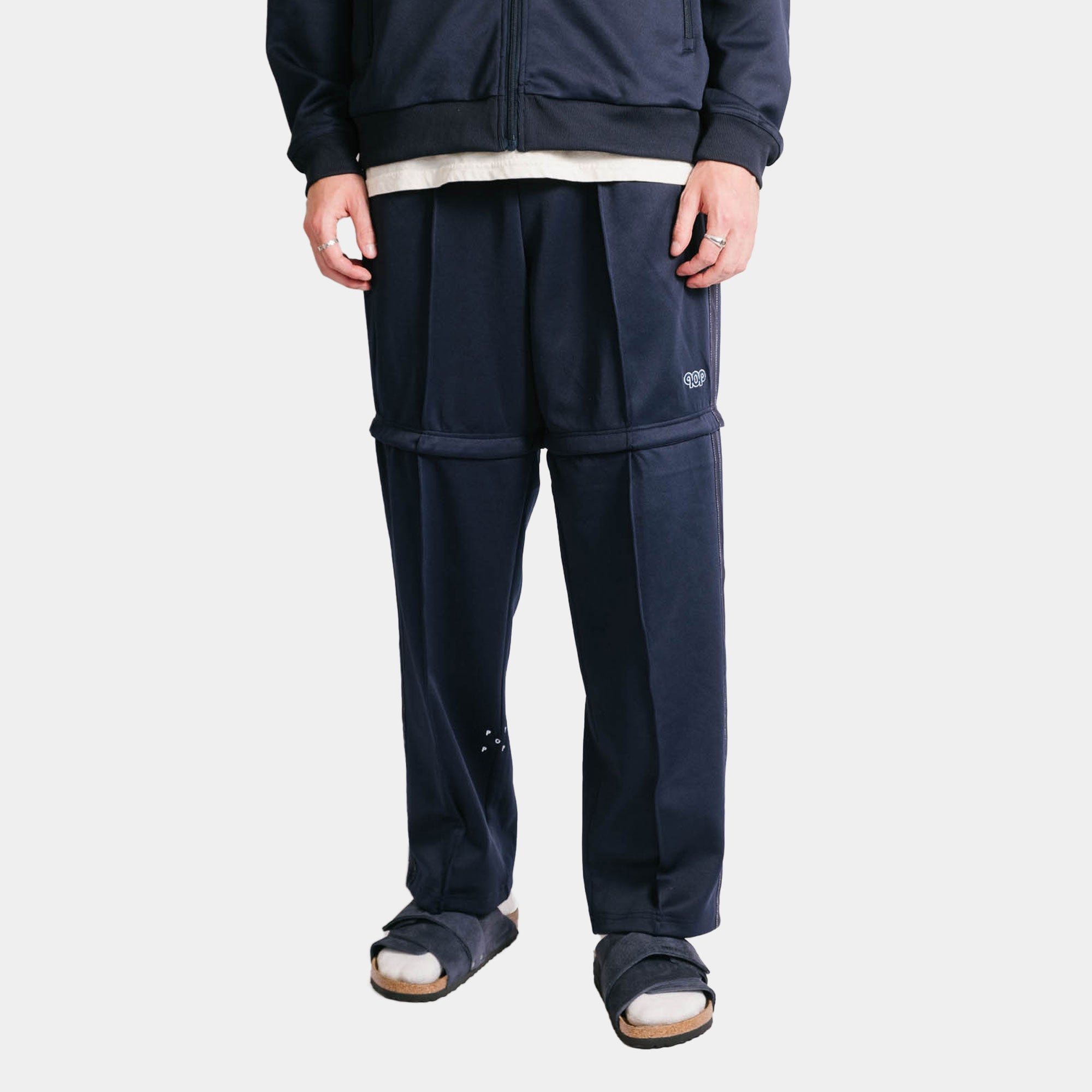 Pop Trading Company Pub Zip Off Track Pants - Navy