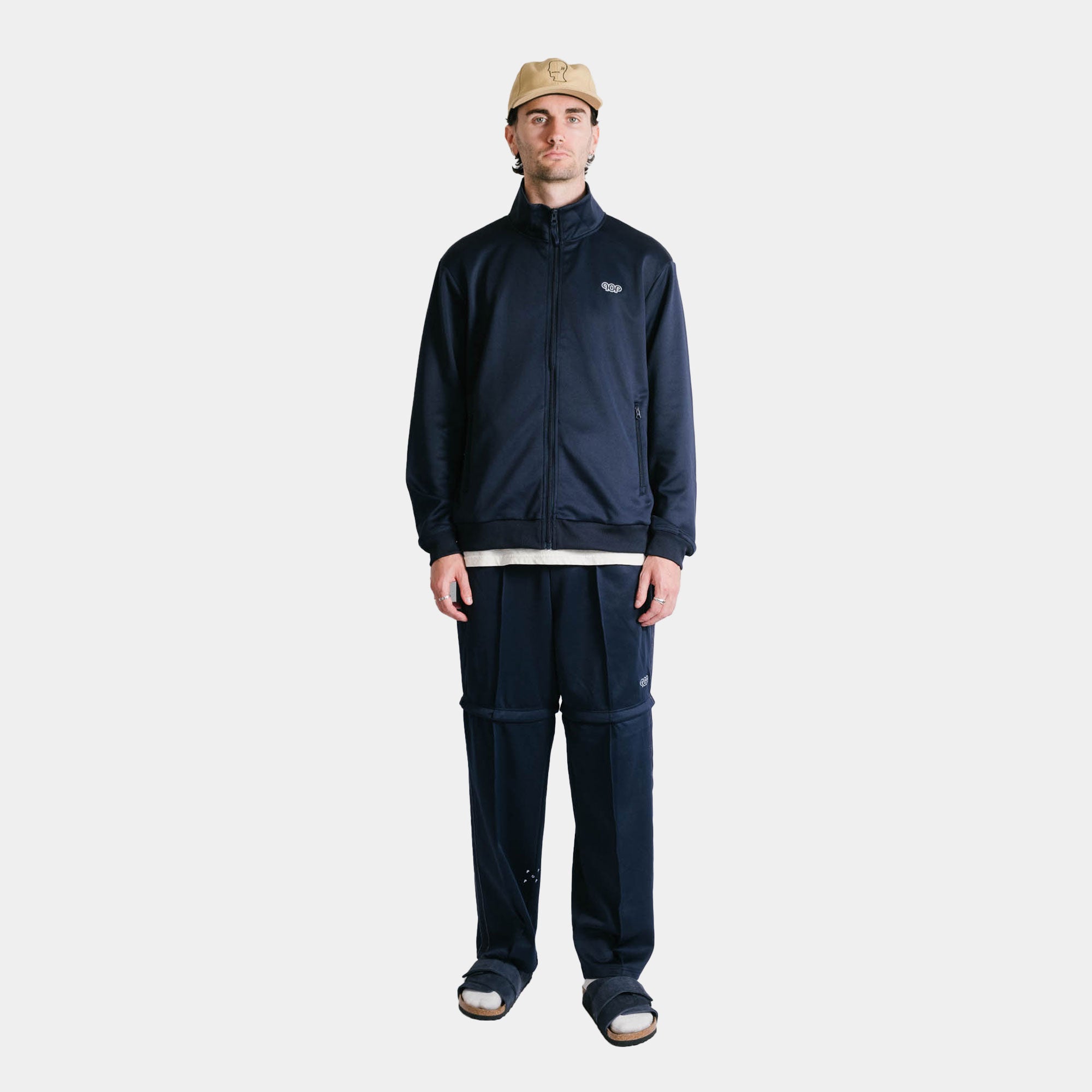 Pop Trading Company Pub Track Top - Navy