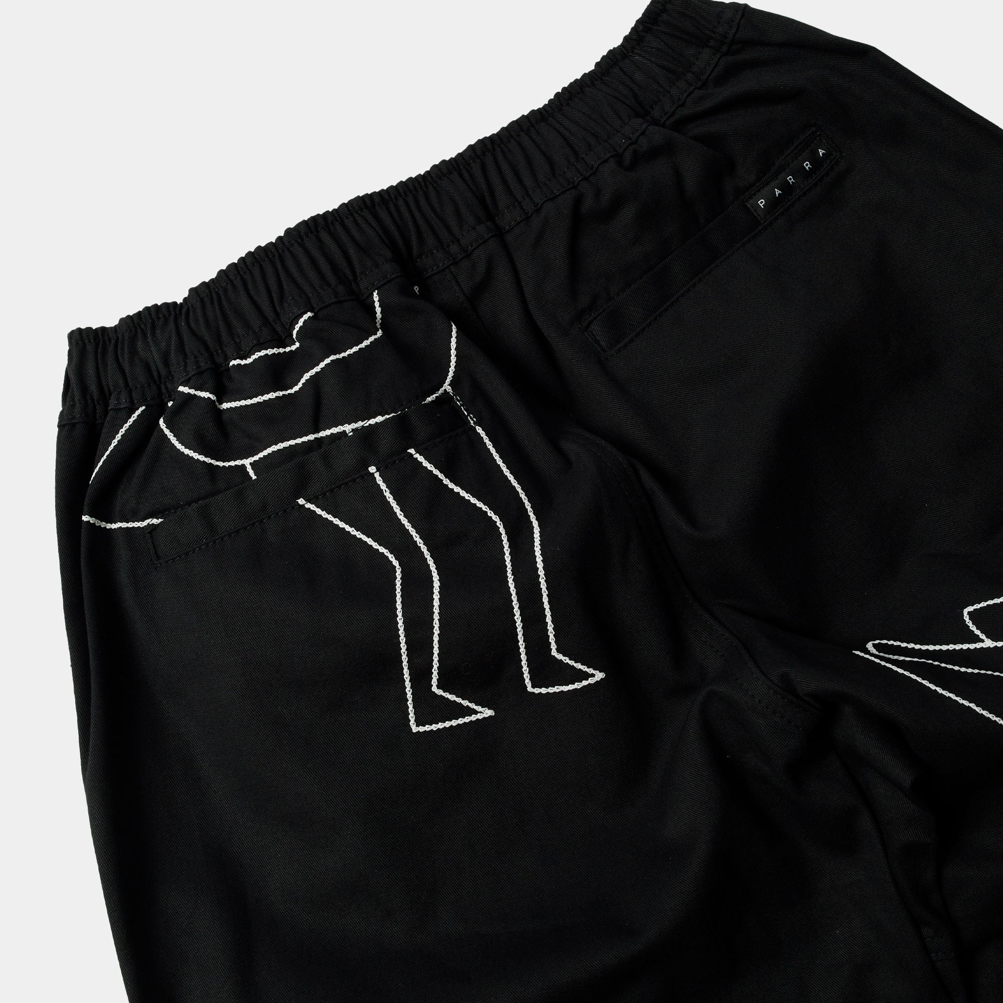 By Parra Stitched Up Duck Pants - Black/White