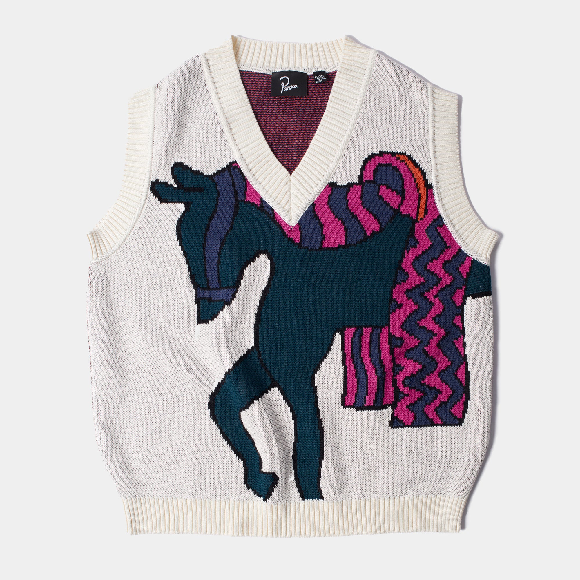 By Parra Knitted Horse Knitted Spencer - Off White