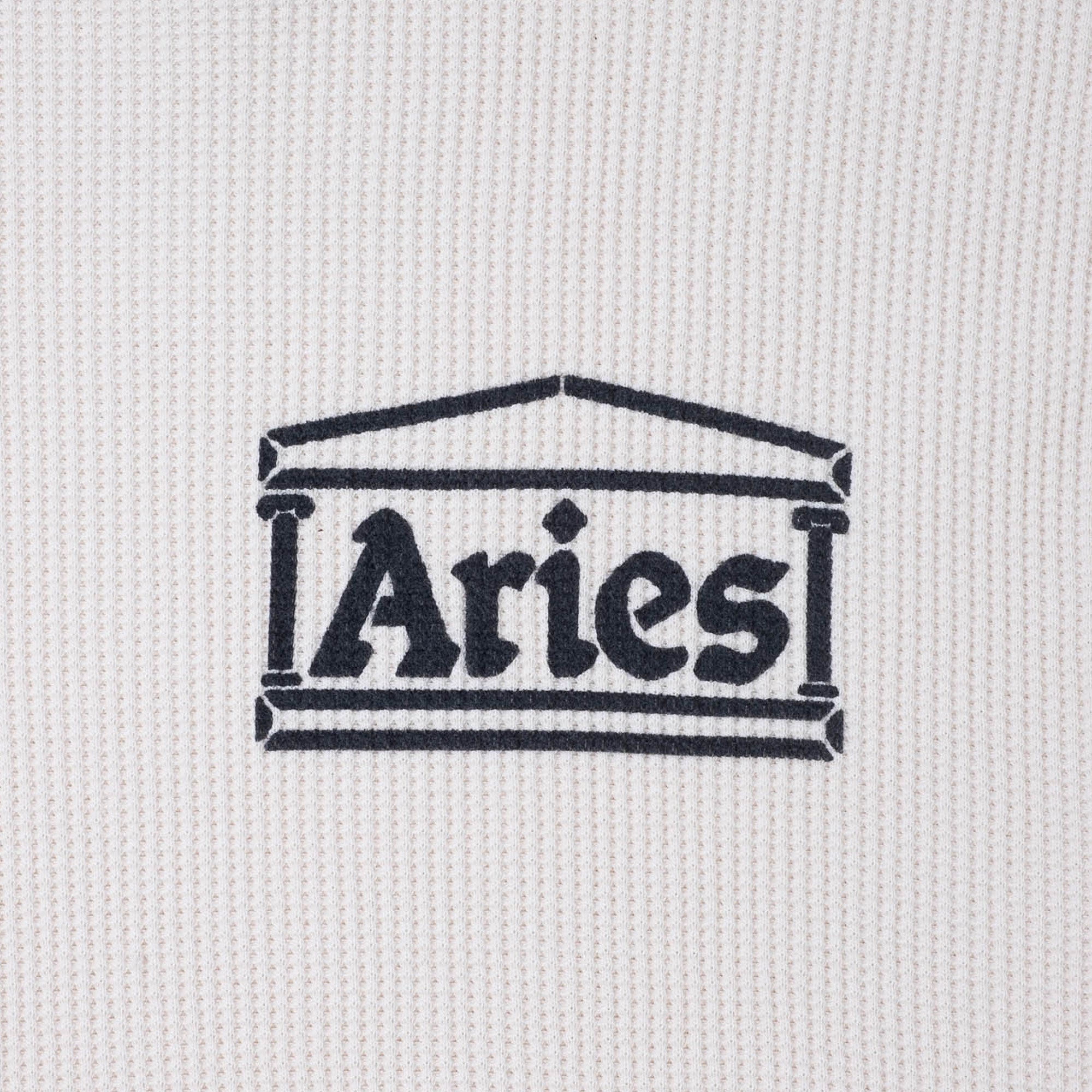 Aries Waffle LS Tee - Ecru