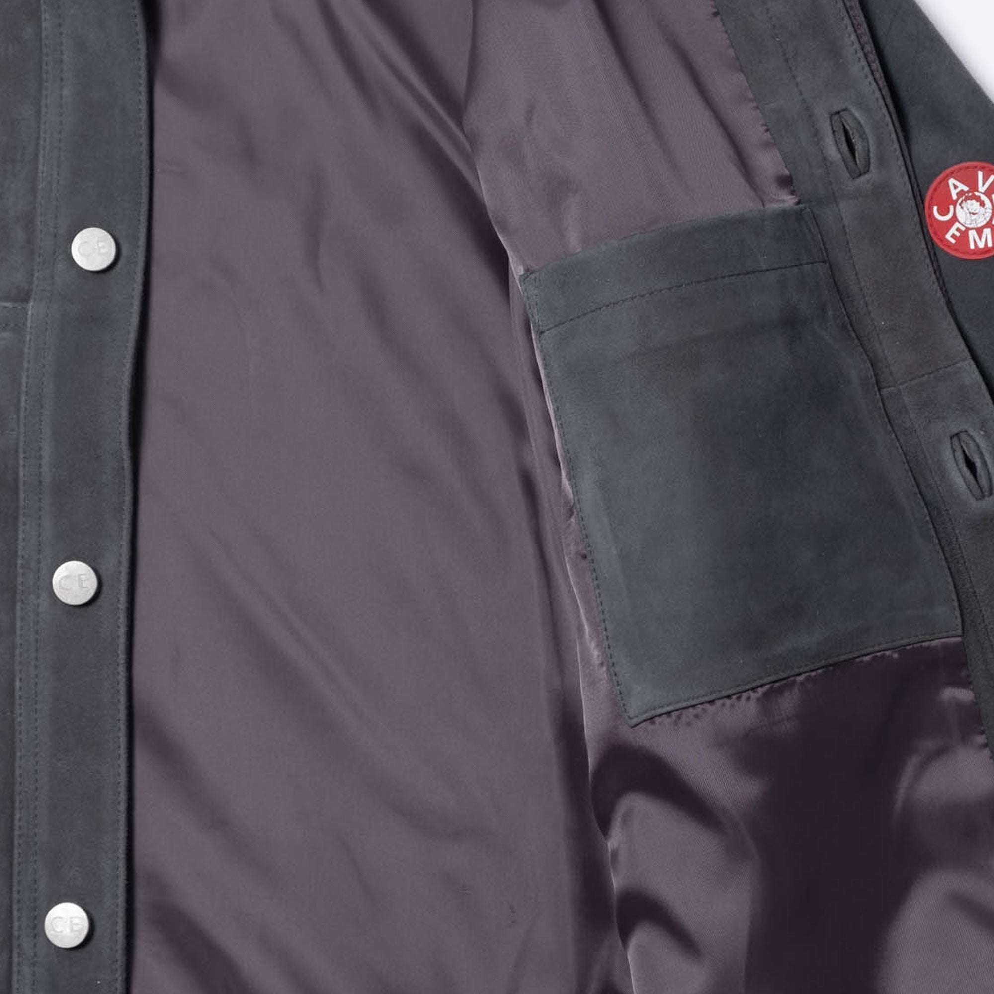 Cav Empt Suede Trucker Jacket - Grey