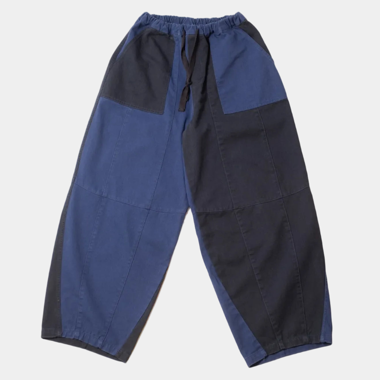 Anglan Panel Mix Balloon Balloon Pants - Blue
