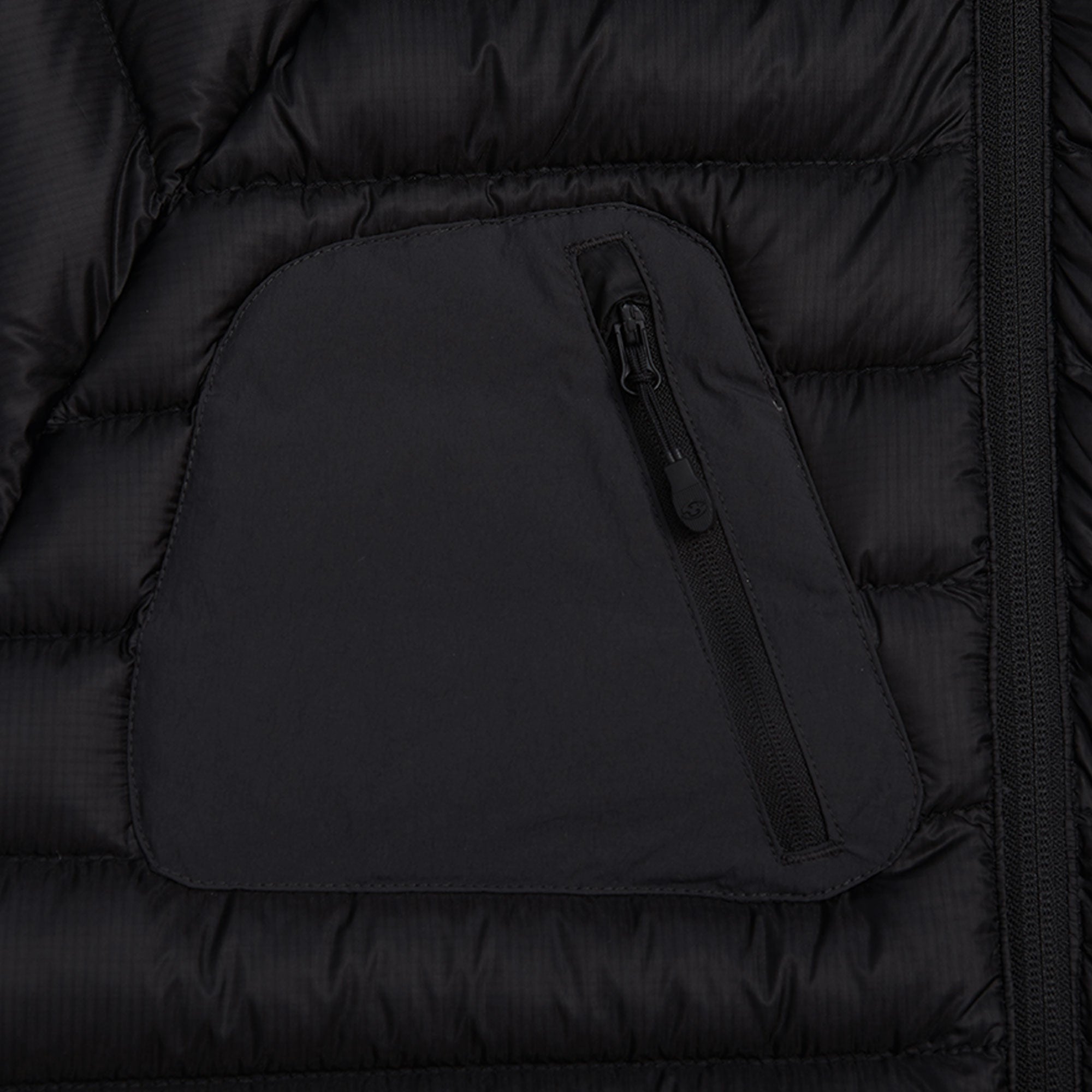 San San Gear Paneled Puffer Jacket - Black