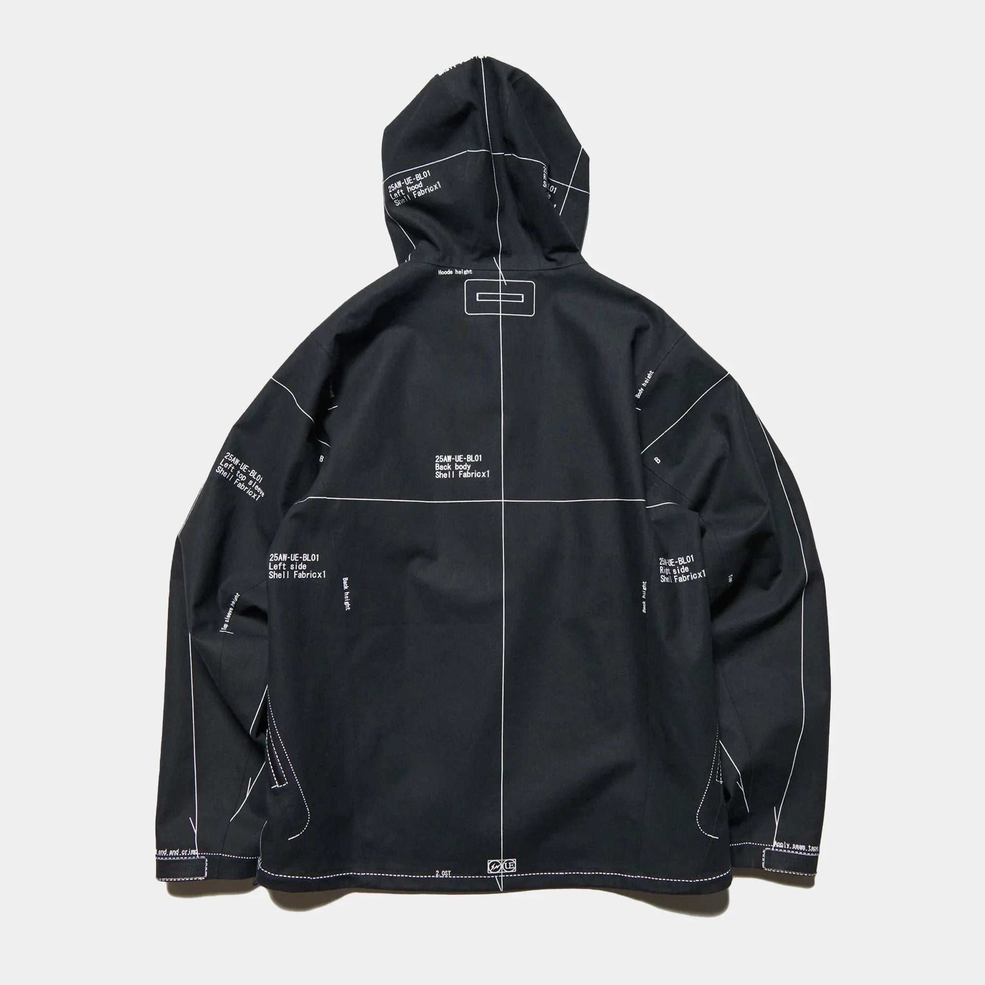 ジャケット・アウター uniform experiment 3LAYER HOODED BLOUSON Uniform Experiment Map Out 3 Layer Mountain Parka - Black