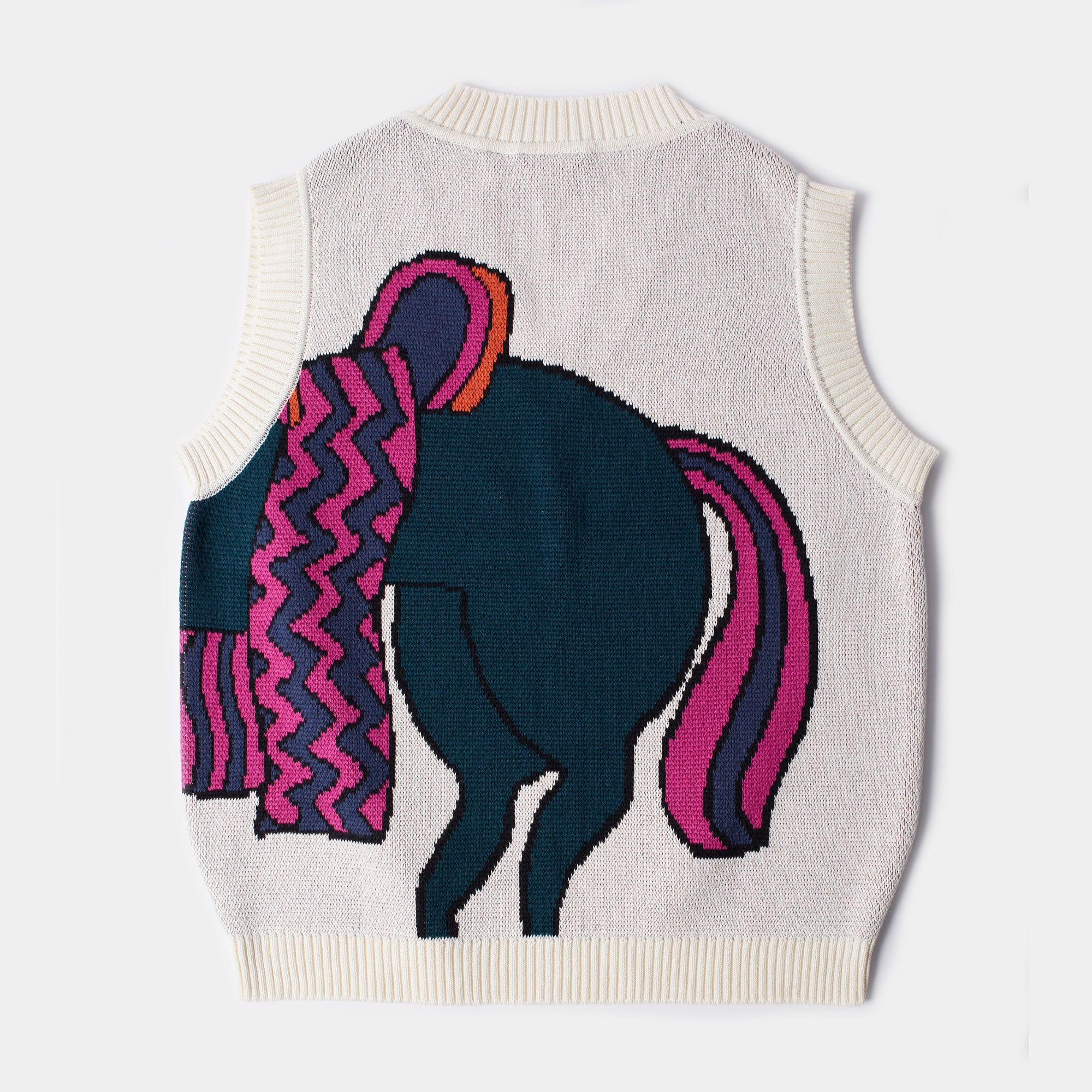 By Parra Knitted Horse Knitted Spencer - Off White