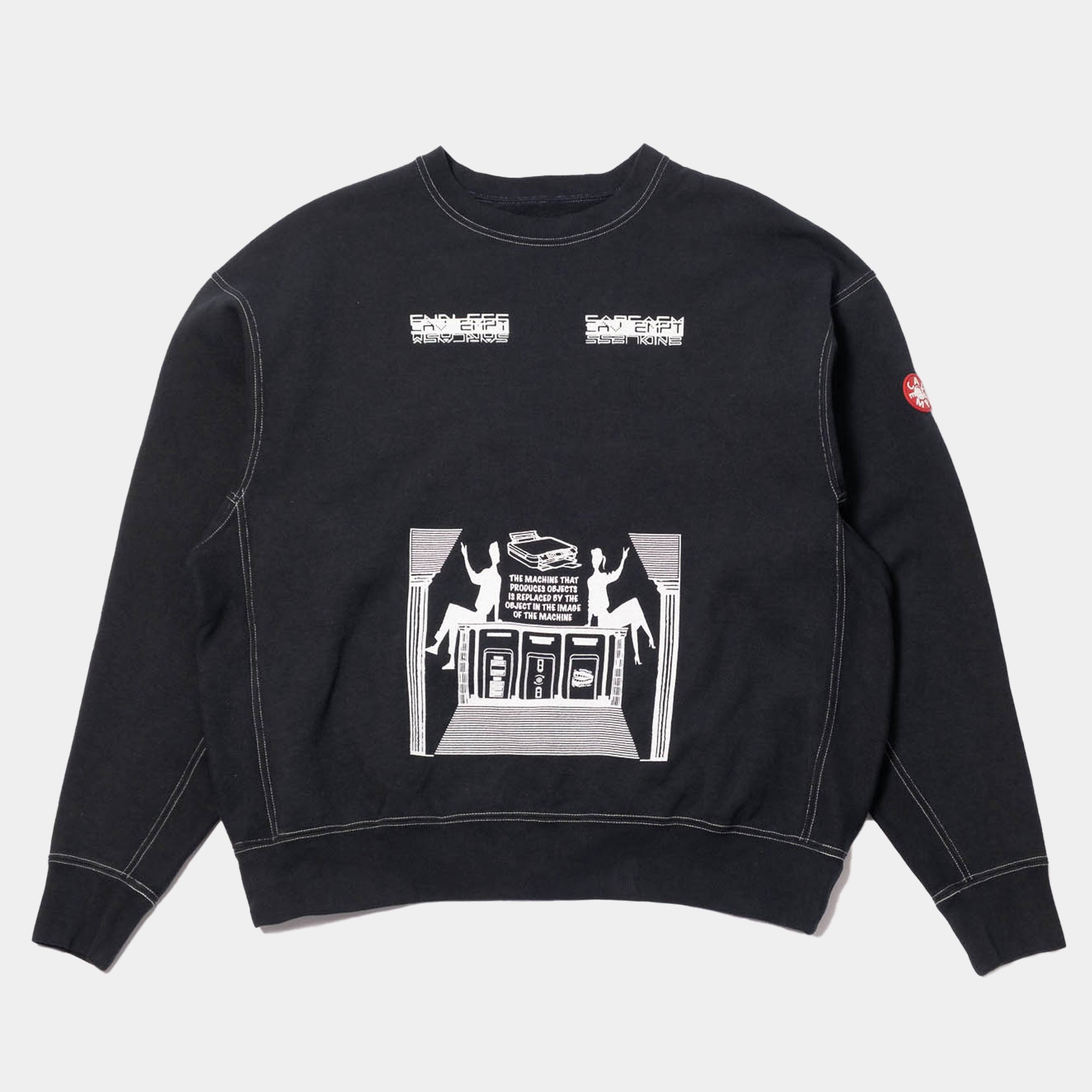 Cav Empt Overdye MD Machines Crew Neck Sweater - Black