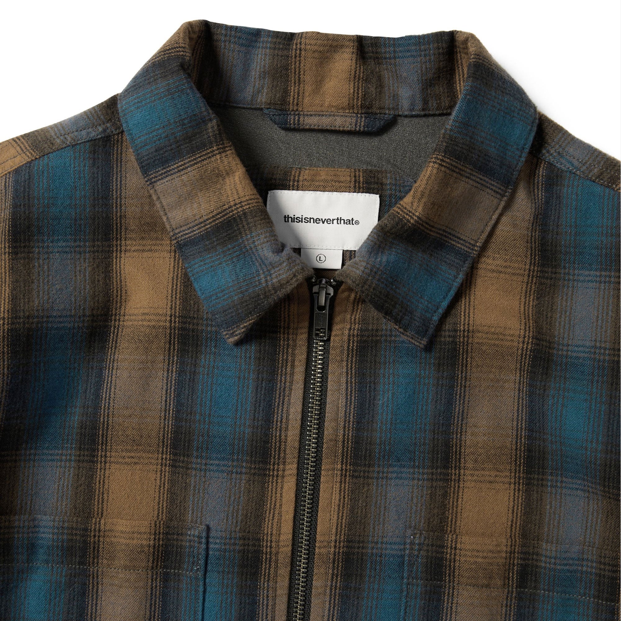 thisisneverthat GORETEX WINDSTOPPER Shaggy Check Shirt - Blue