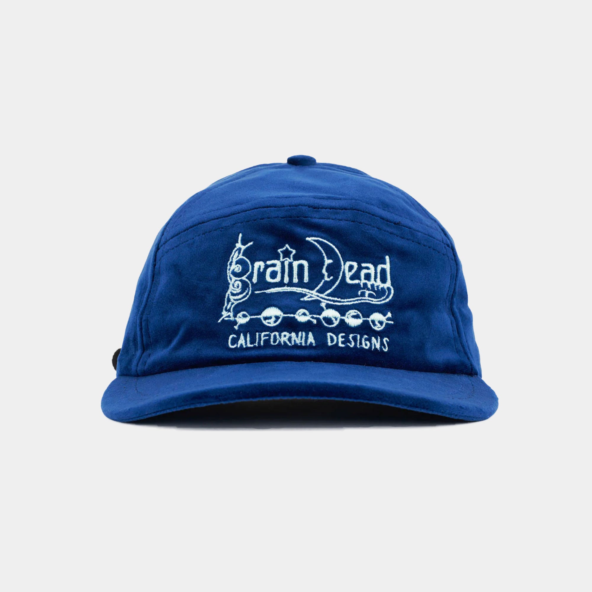 Brain Dead Velveteen Curved Front 6 Panel Hat - Berry