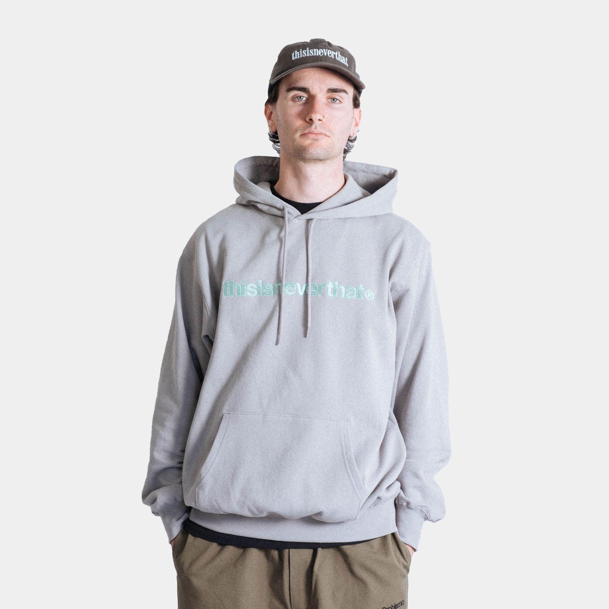 thisisneverthat T-Logo Hoodie - Concrete