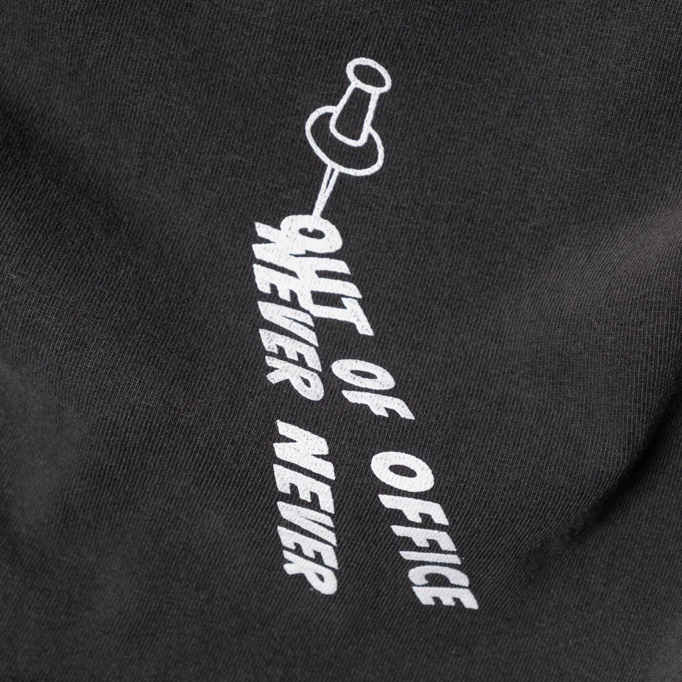 Never Never X Out Of Office Pin Tee - Washed Black