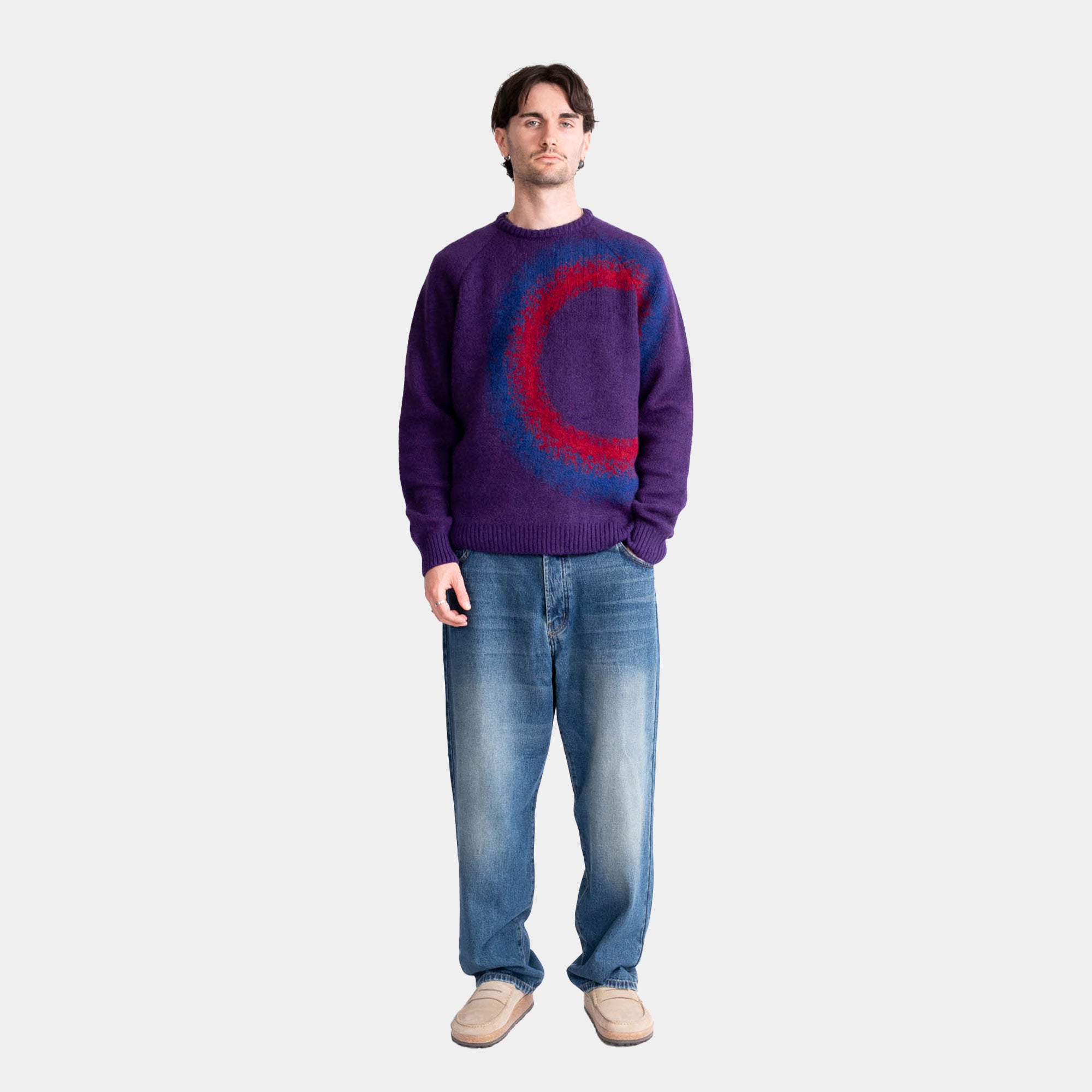 Pop Trading Company O Knitted Crewneck Sweater - Mysterioso