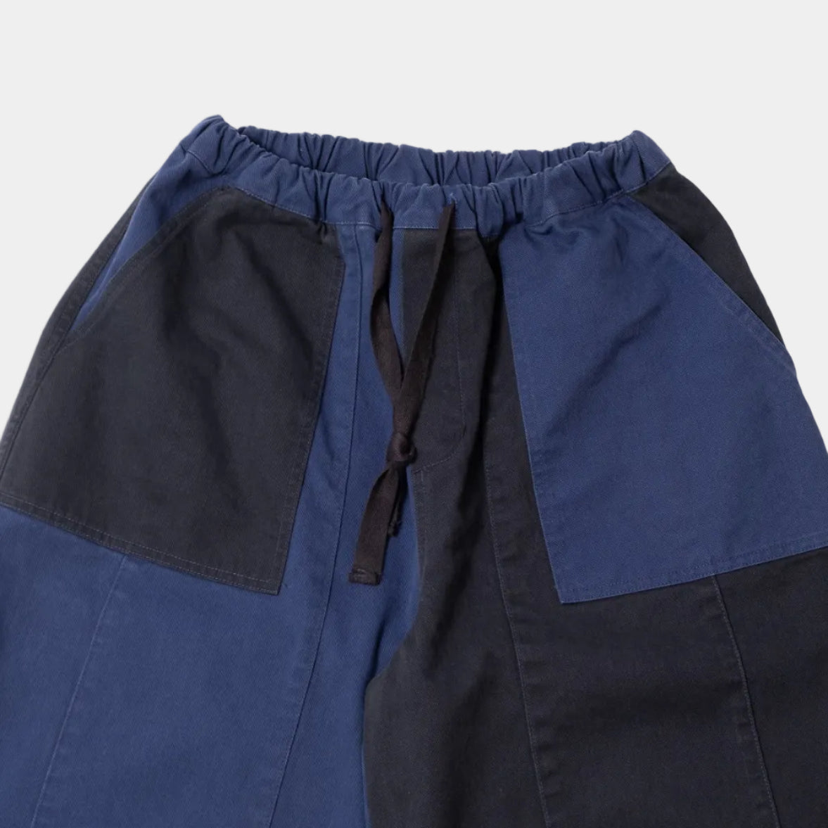 Anglan Panel Mix Balloon Balloon Pants - Blue