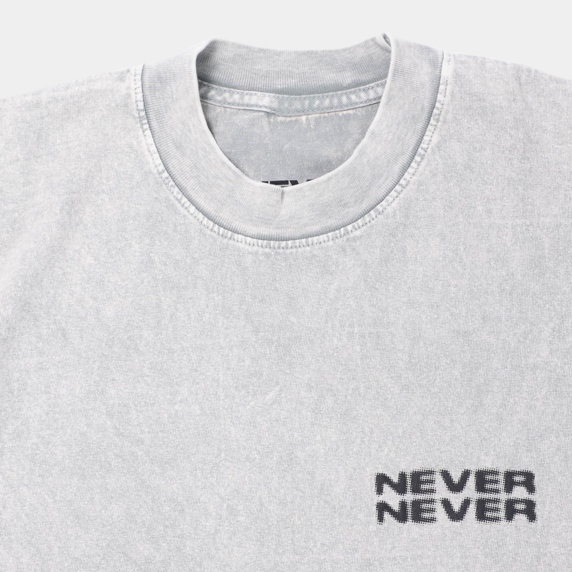 Never Never Halftone Stack Tee - Limestone