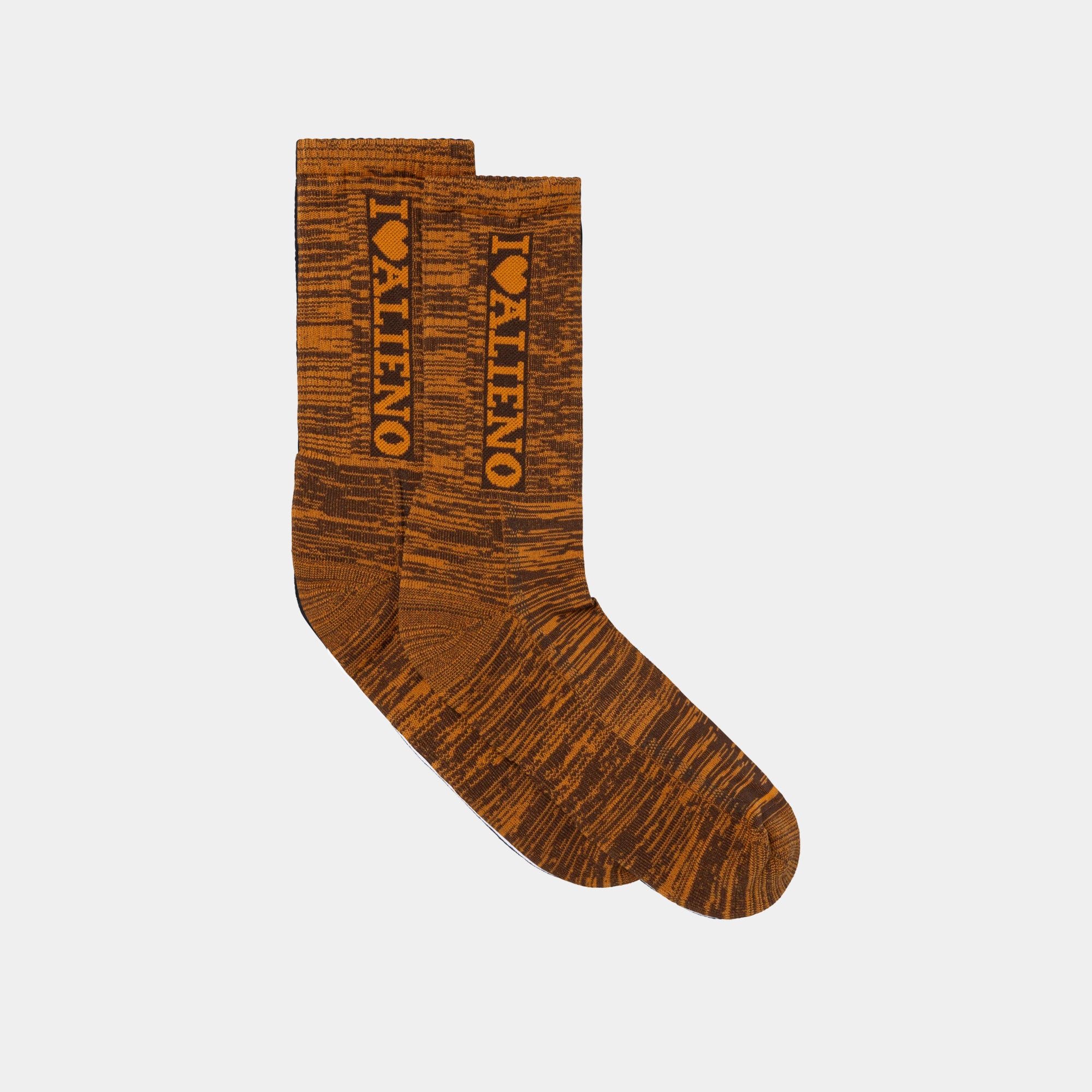 No Problemo I Heart Glitch Sock - Orange
