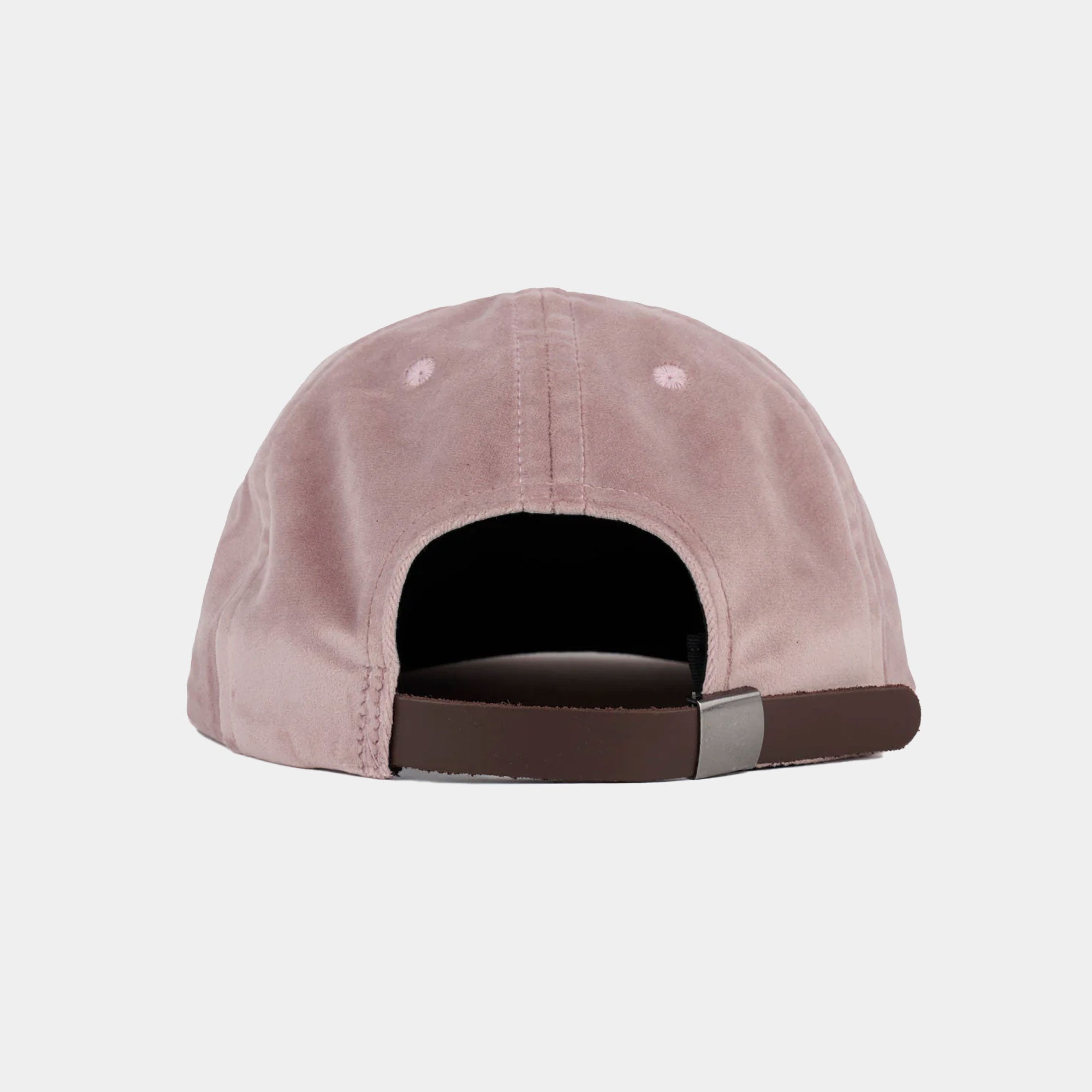 Brain Dead Velveteen Curved Front 6 Panel Hat - Pink