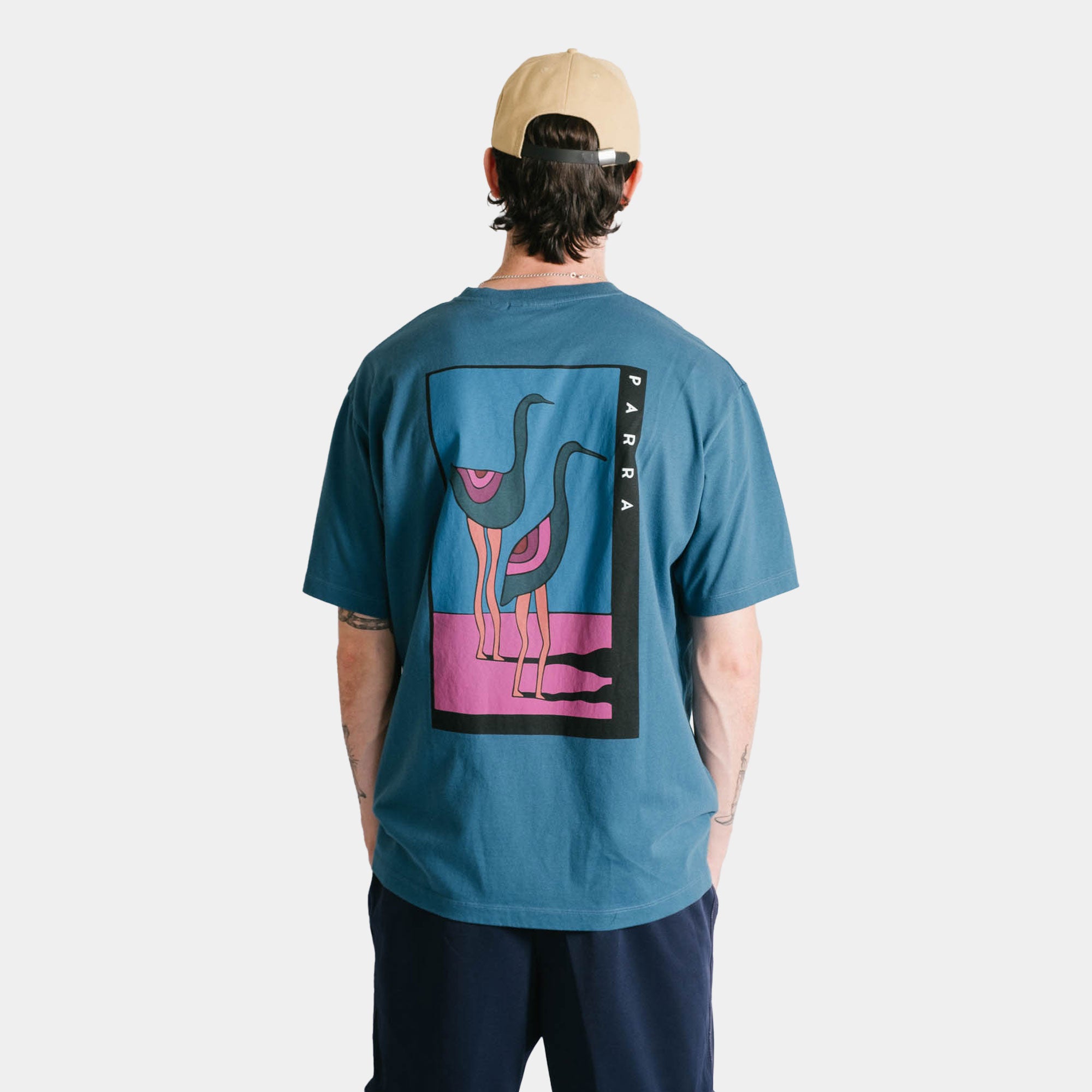 By Parra The Stand Off T-Shirt - Deep Sea Green