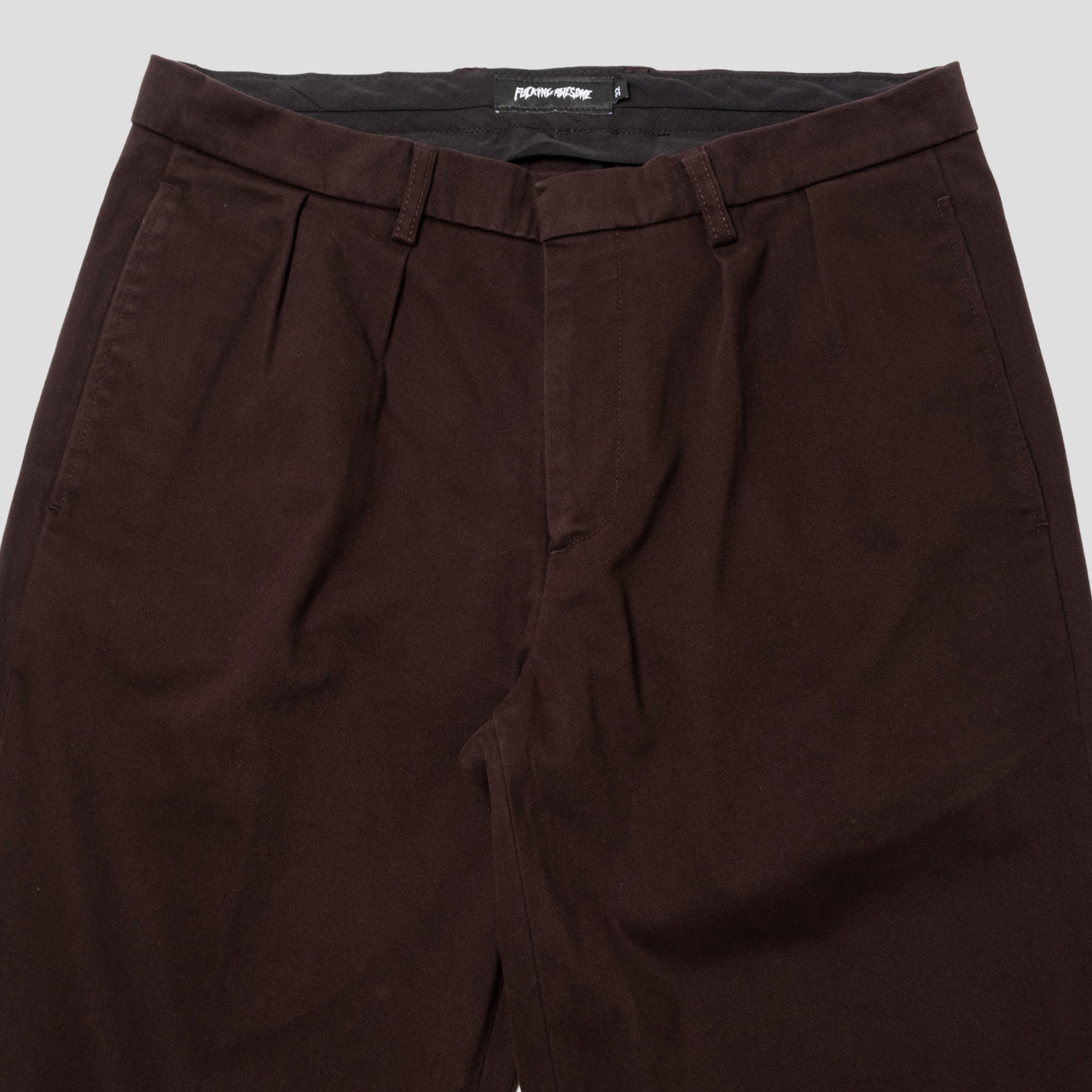 Fucking Awesome Pleated Chinos - Brown