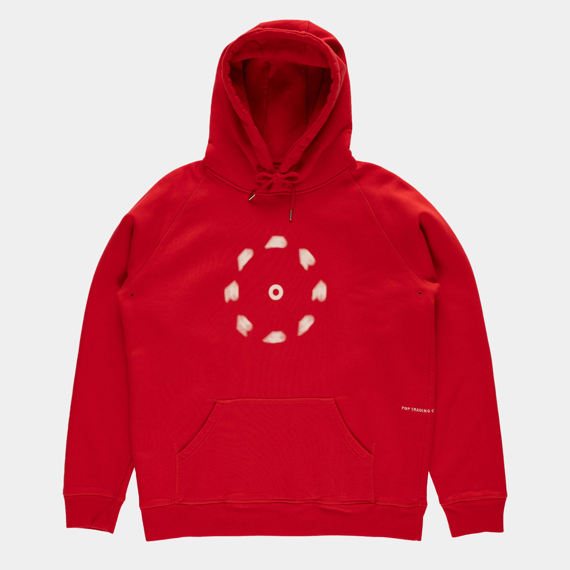 Pop Trading Company Blurred Hooded Sweat - Goji Berry