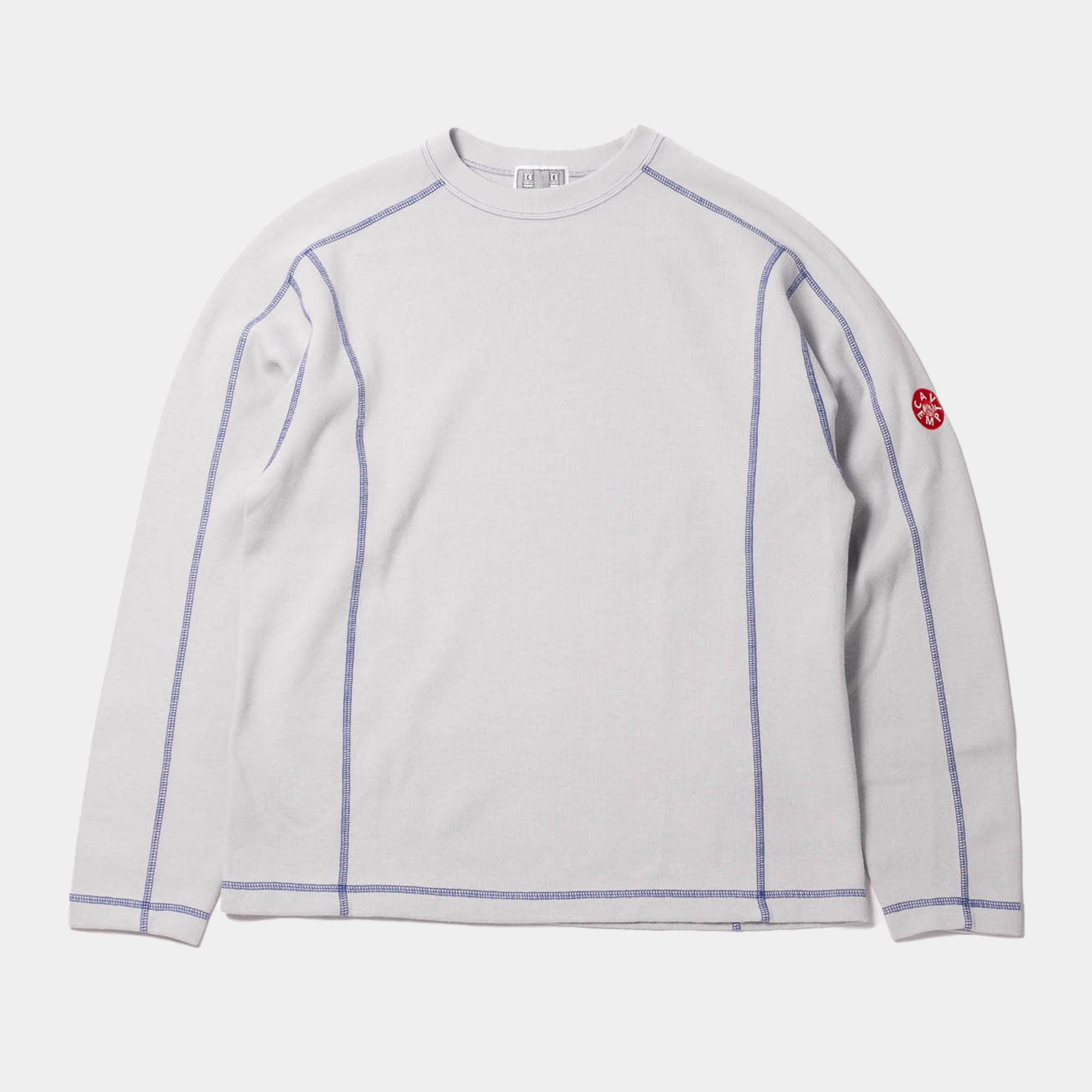 Cav Empt Crew Neck DBL Knit Long Sleeve - Grey