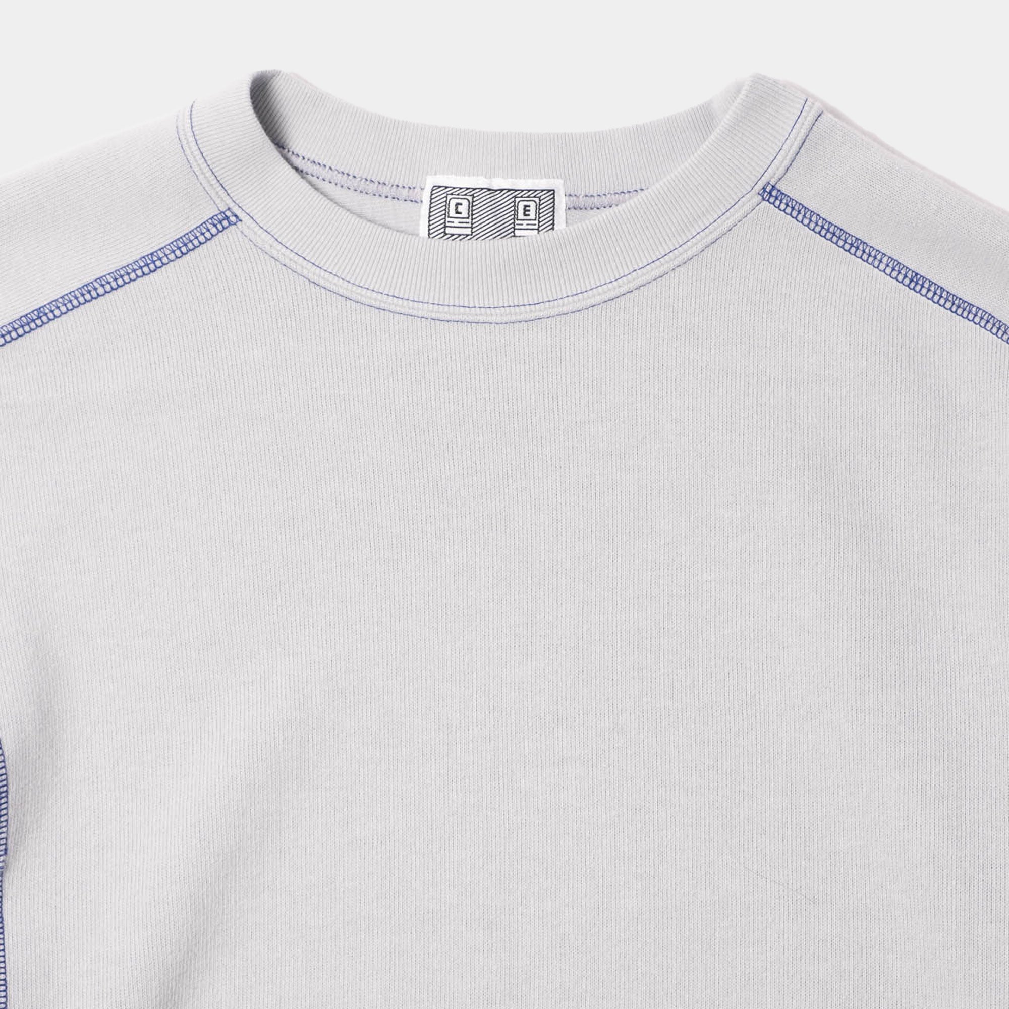 Cav Empt Crew Neck DBL Knit Long Sleeve - Grey