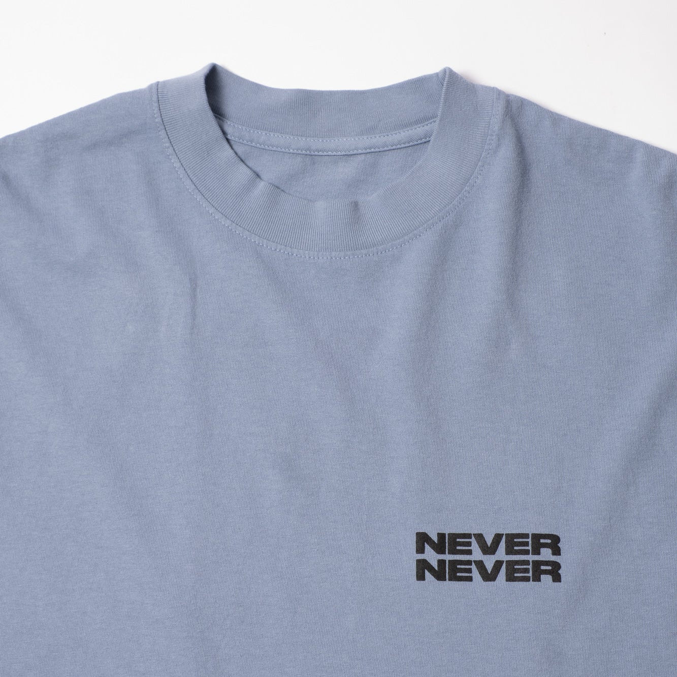 Never Never Stack Tee - Washed Blue