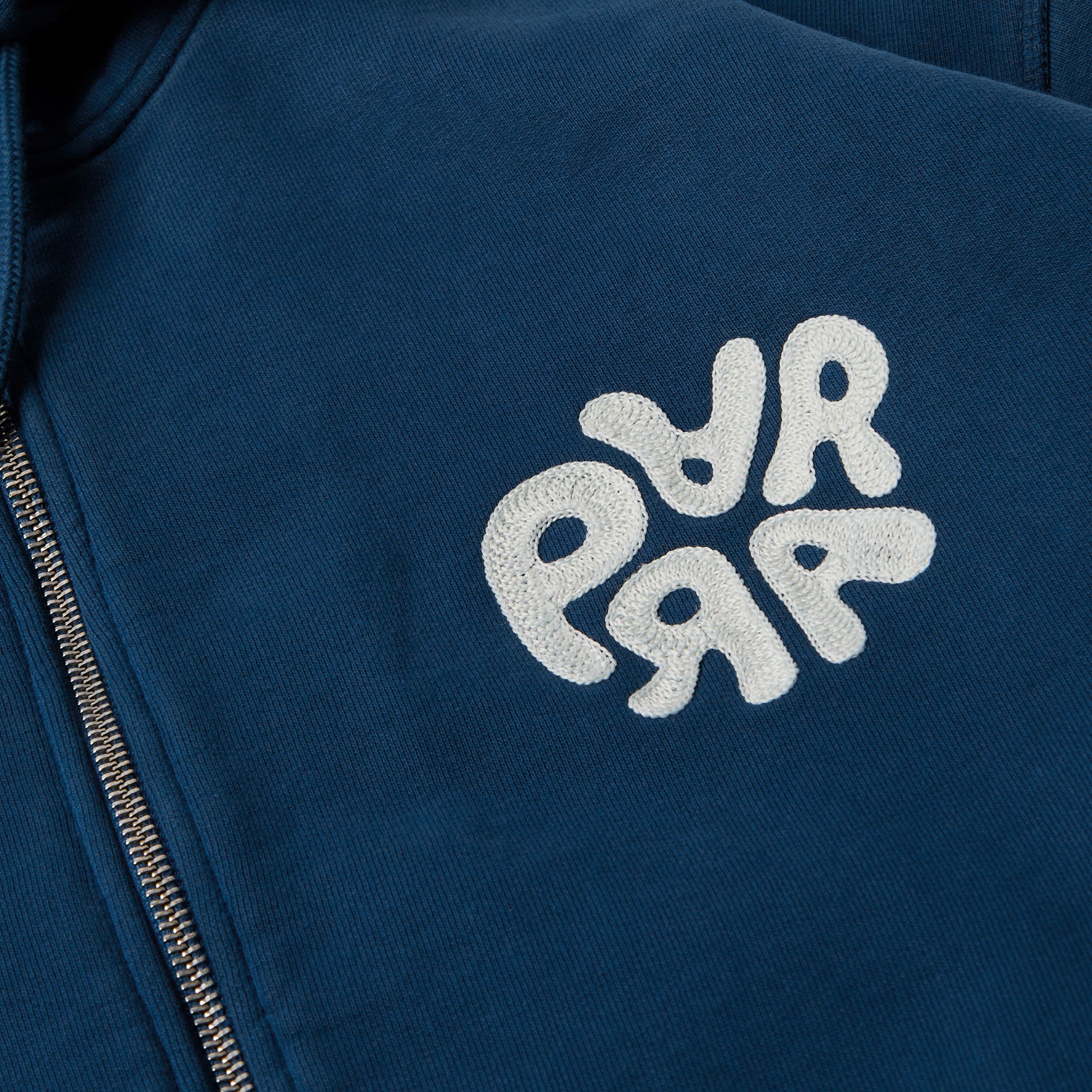 By Parra 1976 Logo Zip Hooded Sweatshirt - Blue