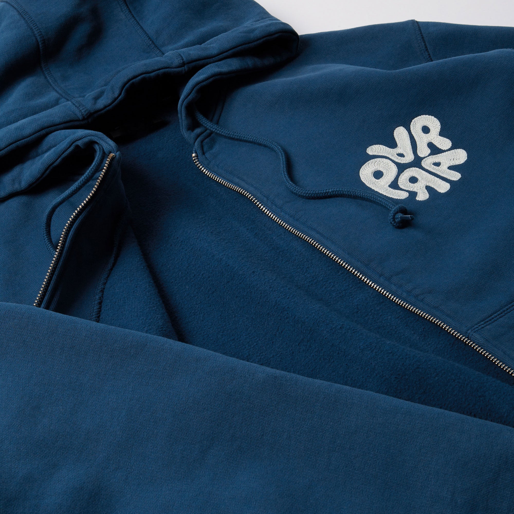 By Parra 1976 Logo Zip Hooded Sweatshirt - Blue