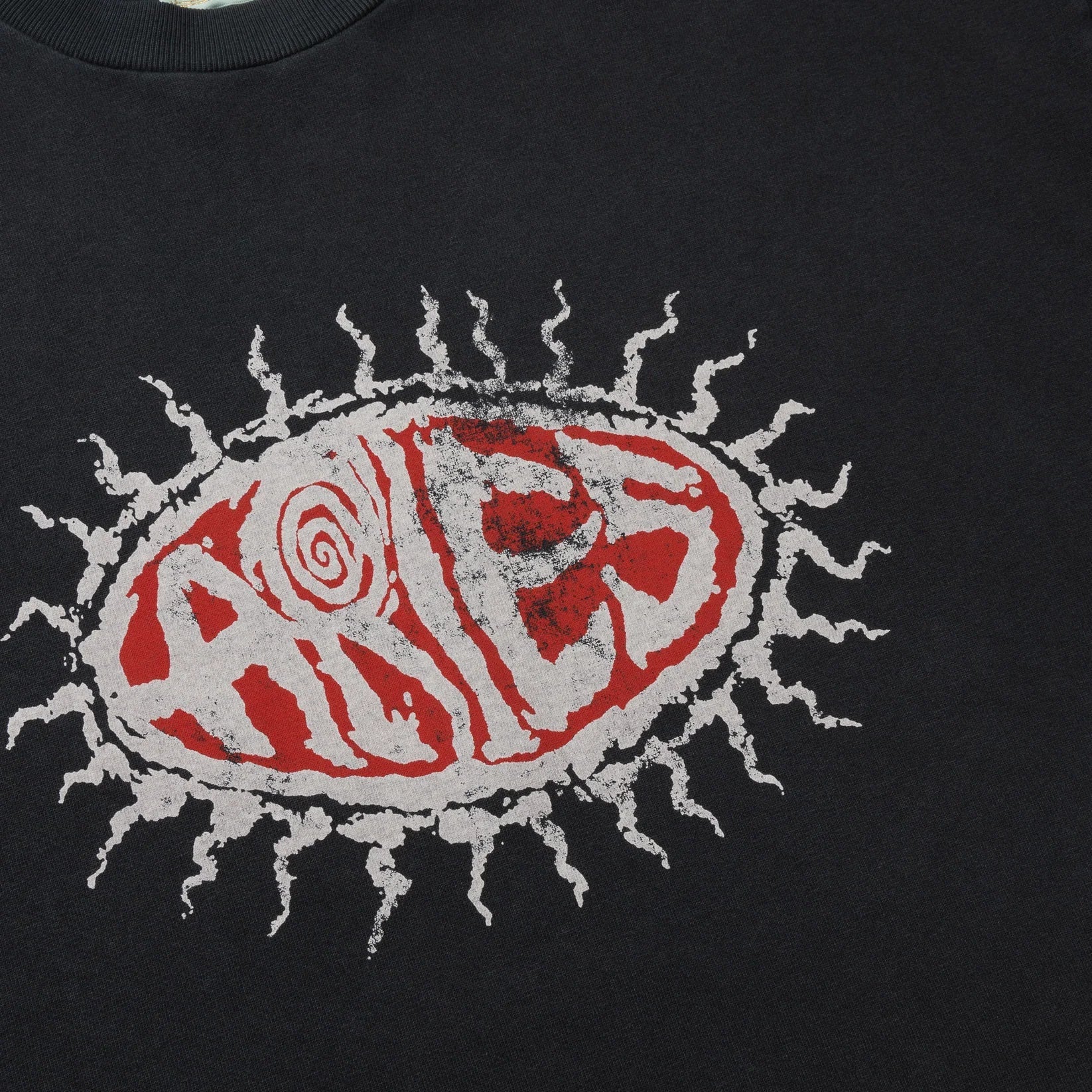 Aries Faded Grunge LS Tee - Black
