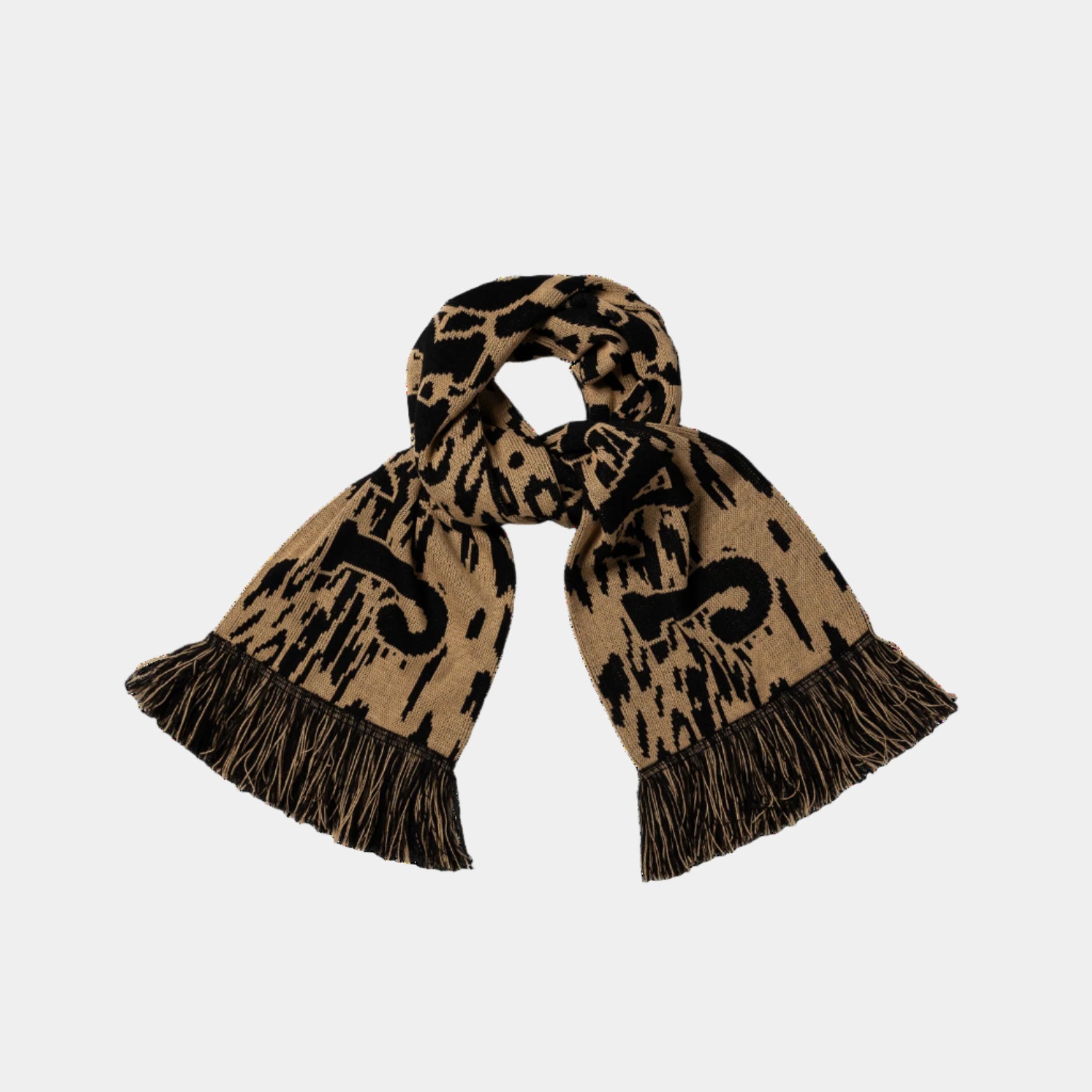 Aries J'Adoro Leopard Scarf - Beige