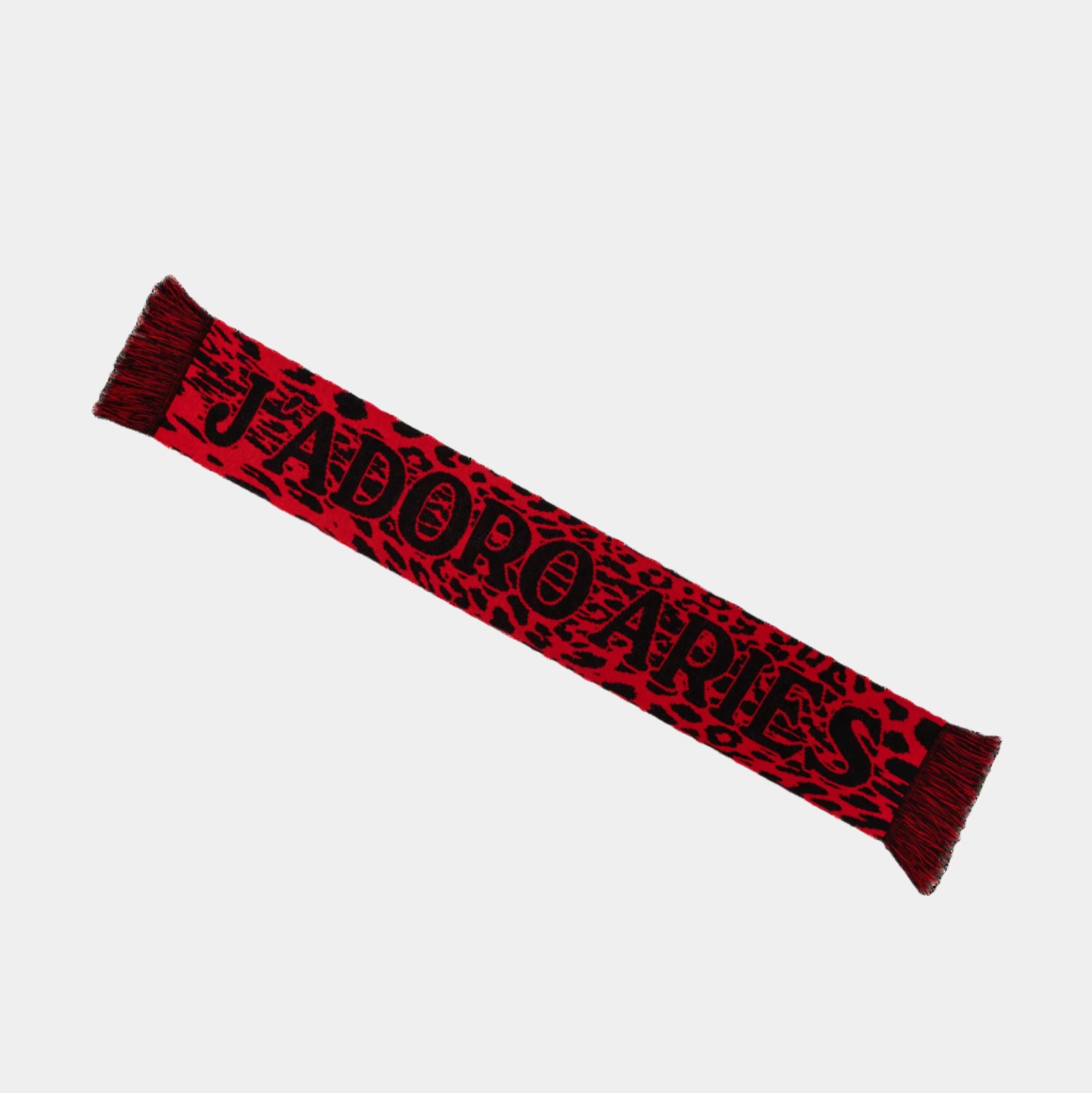 Aries J'Adoro Leopard Scarf - Red