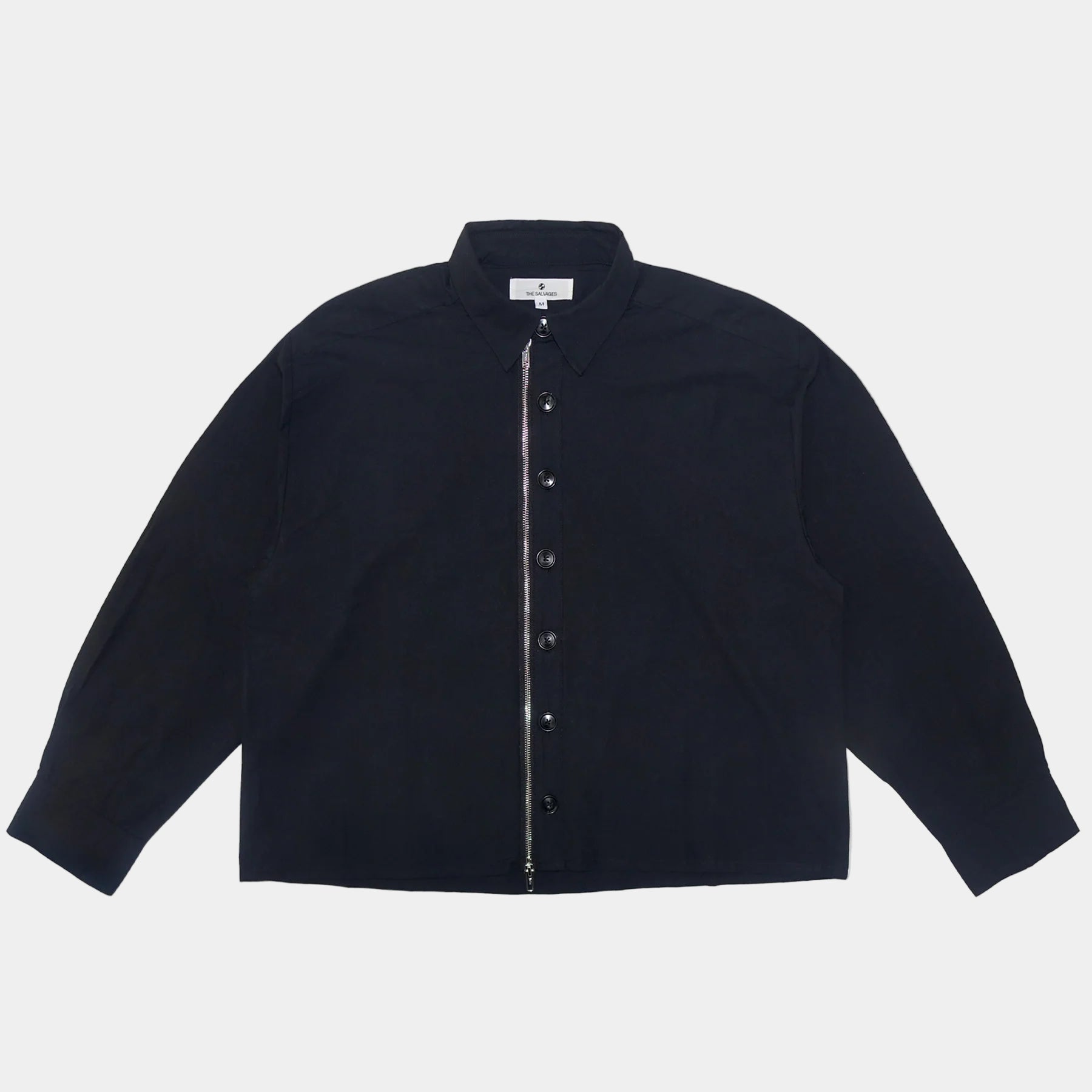 The Salvages Porter Long Sleeve Shirt - Black