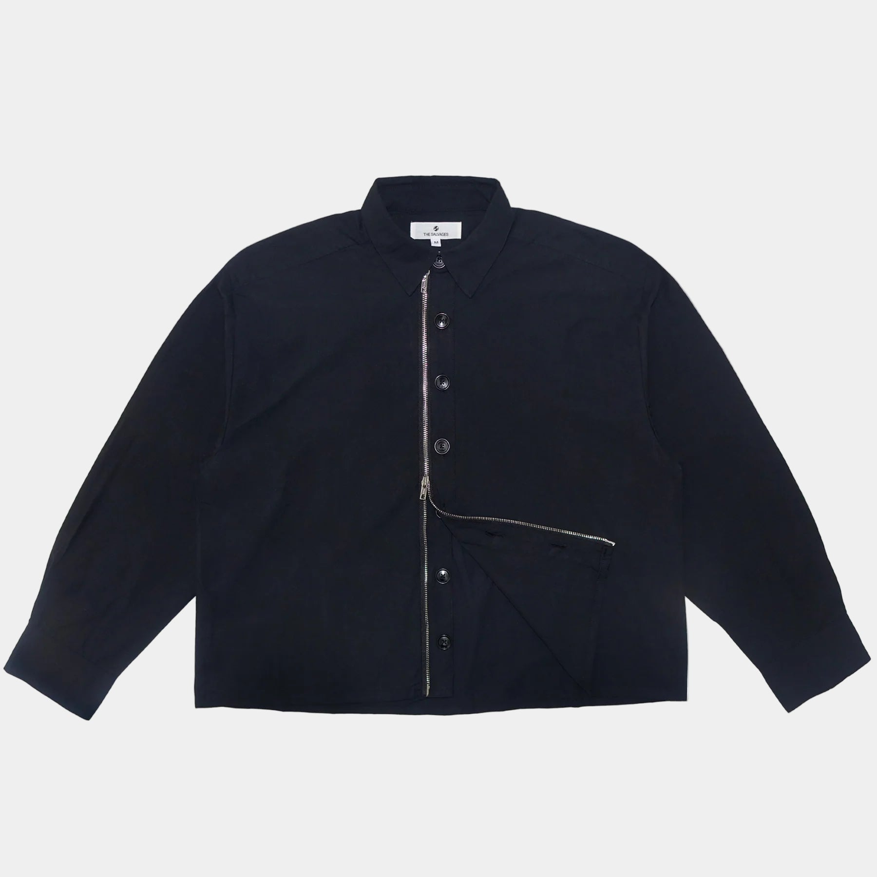 The Salvages Porter Long Sleeve Shirt - Black