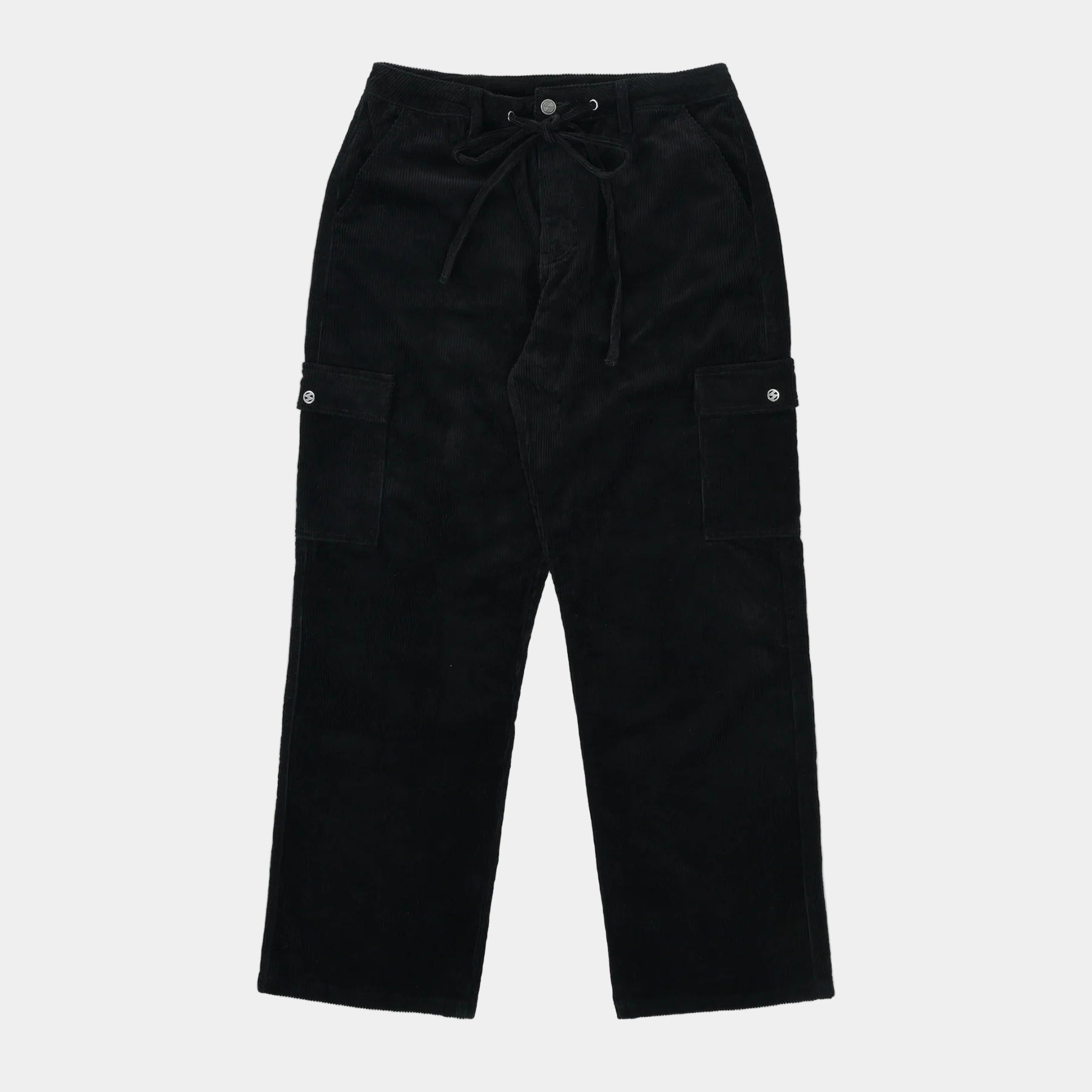 The Salvages Camper Corduroy Cargo Pants - Black