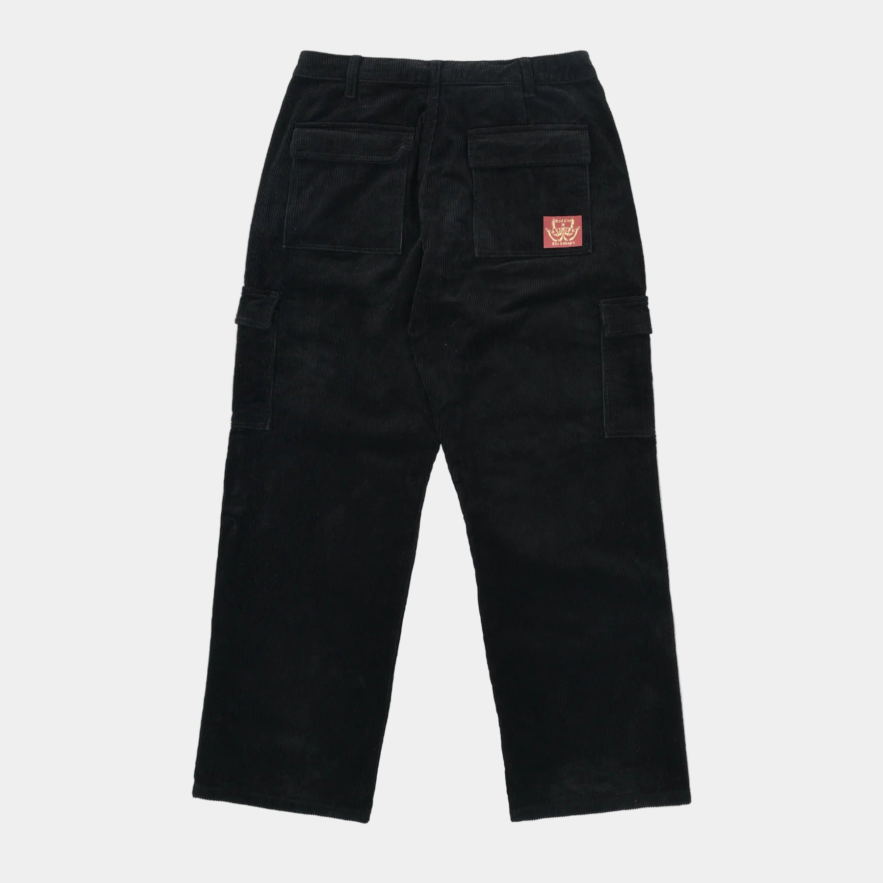 The Salvages Camper Corduroy Cargo Pants - Black