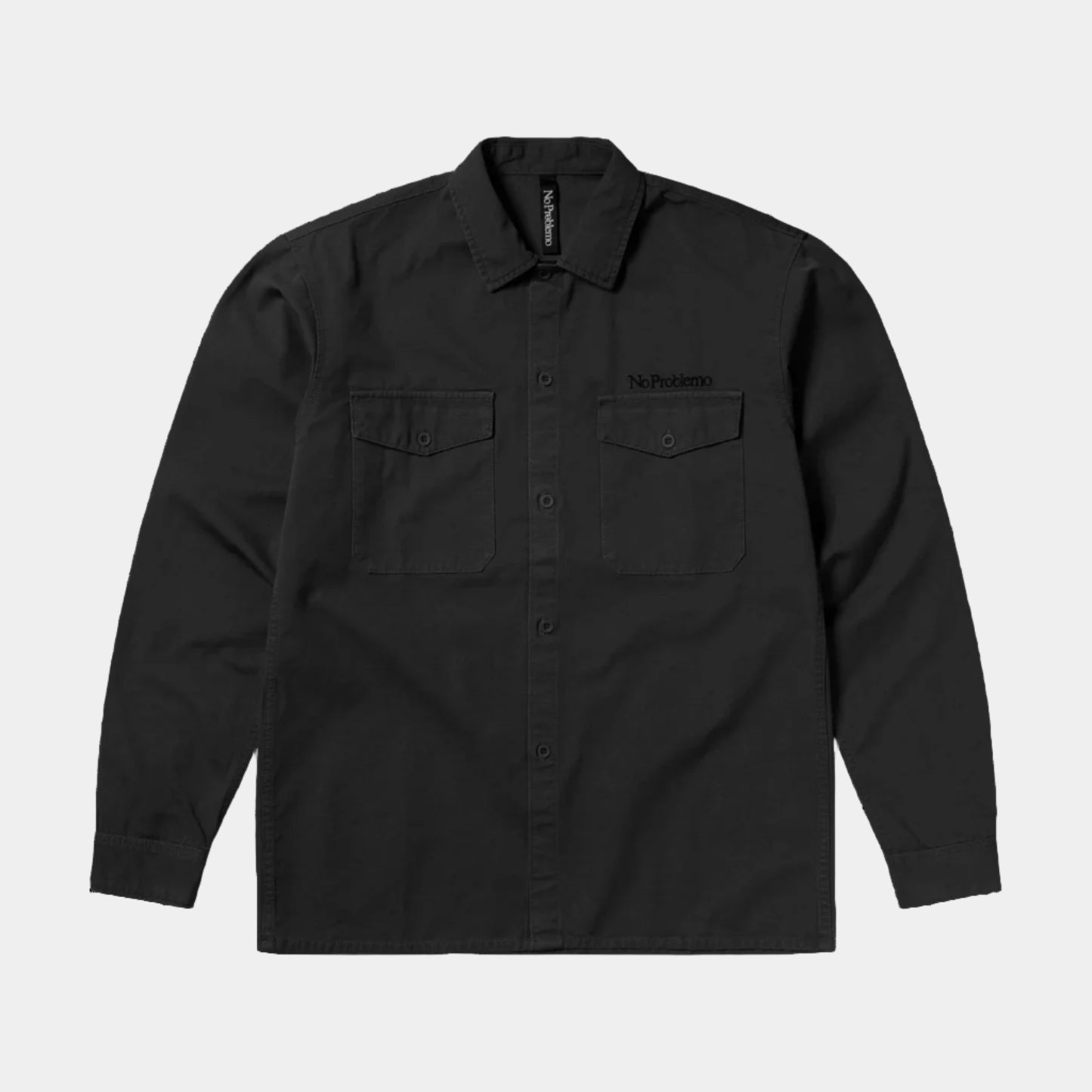 No Problemo Mini Problemo LS Work Shirt- Black