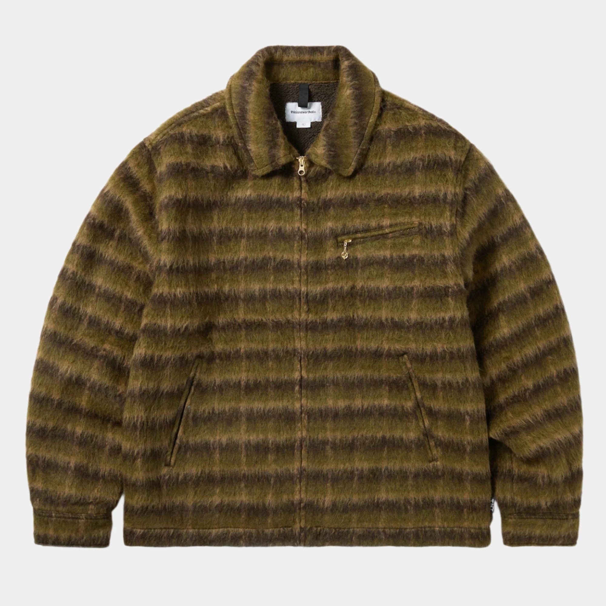 thisisneverthat Brushed Wool Check Jacket - Dark Brown