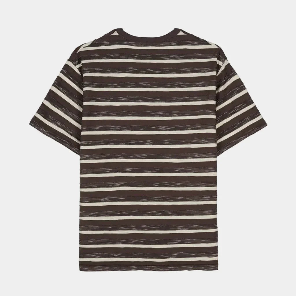 Brain Dead Casey Striped T-Shirt - Coffee - Never Never