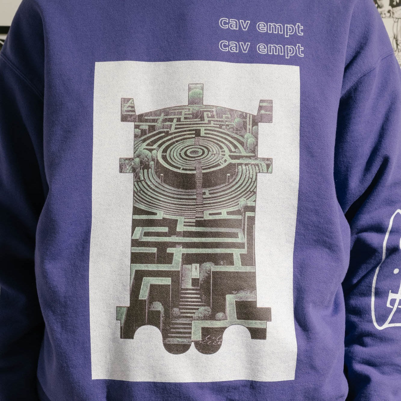 Cav Empt SCMCTY Loose Crew Neck Sweater - Purple