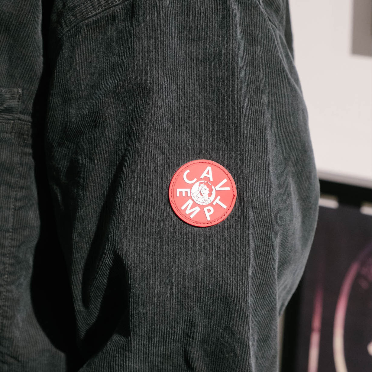 Cav Empt Overdye Cord Design Big Shirt - Charcoal