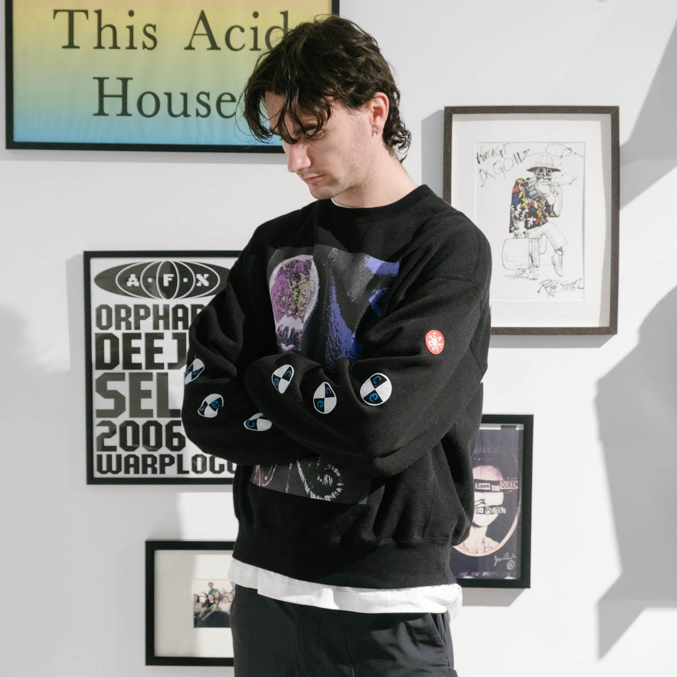 Cav Empt Xo RiFF Crew Neck Sweater - Black