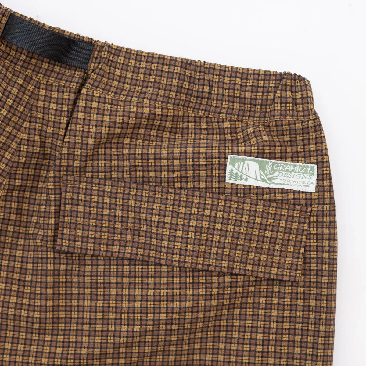 Gramicci Mini Check Nylon Pant - Brown Check