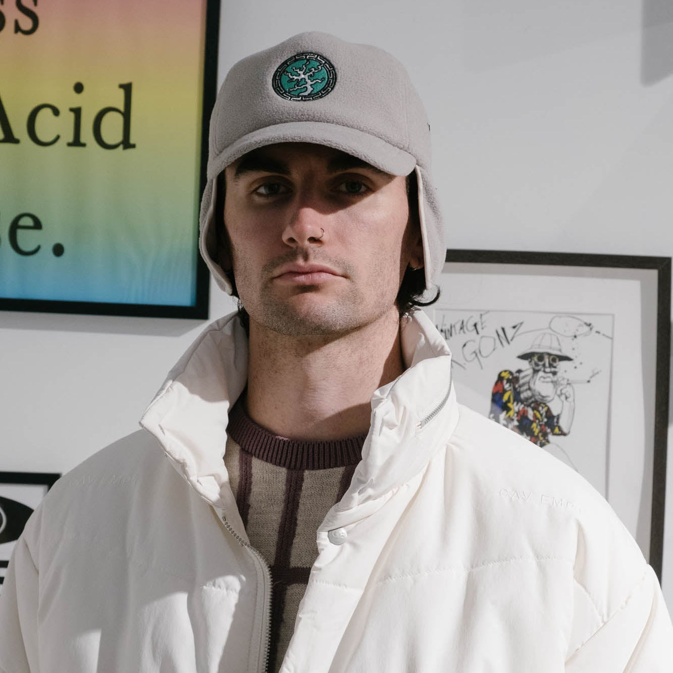 Cav Empt Wave Stitch Puff Jacket - White