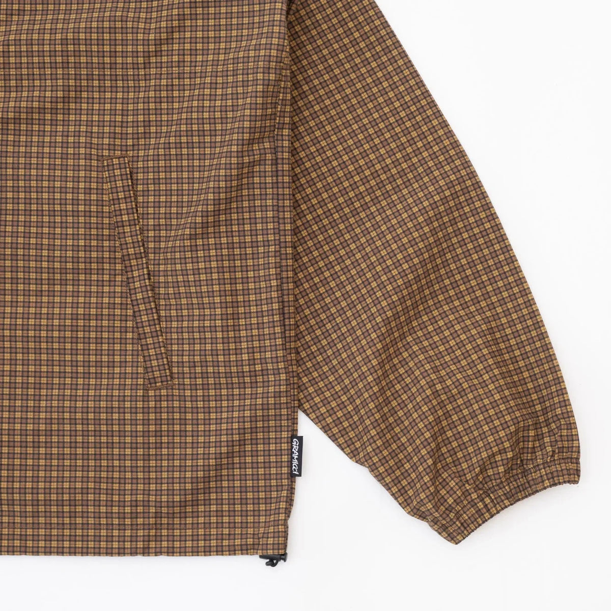 Gramicci Mini Check Nylon Jacket - Brown Check