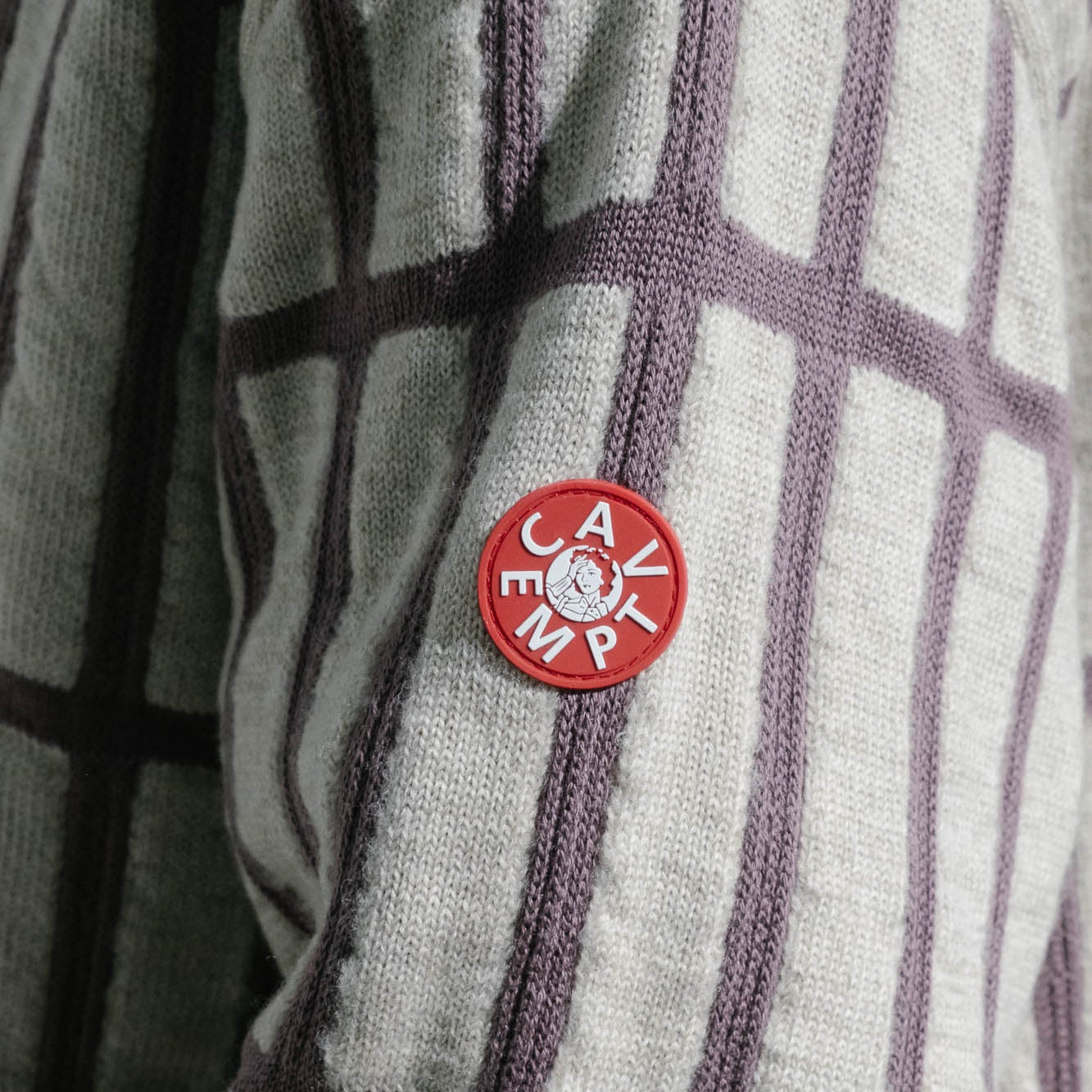 Cav Empt Rectangular Bar Knit Sweater - Purple