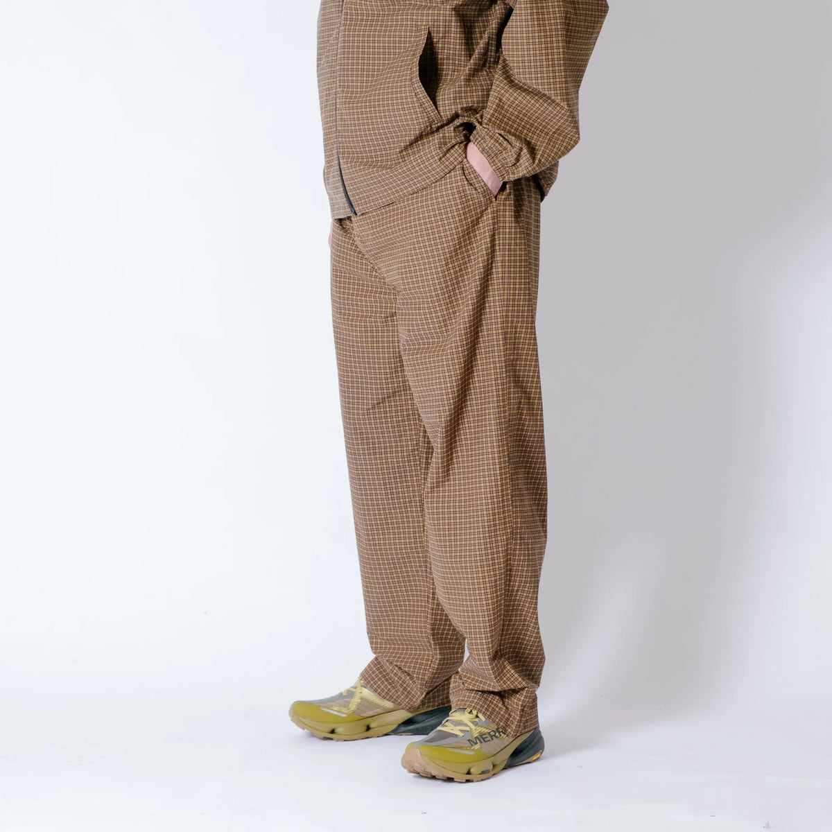 Gramicci Mini Check Nylon Pant - Brown Check