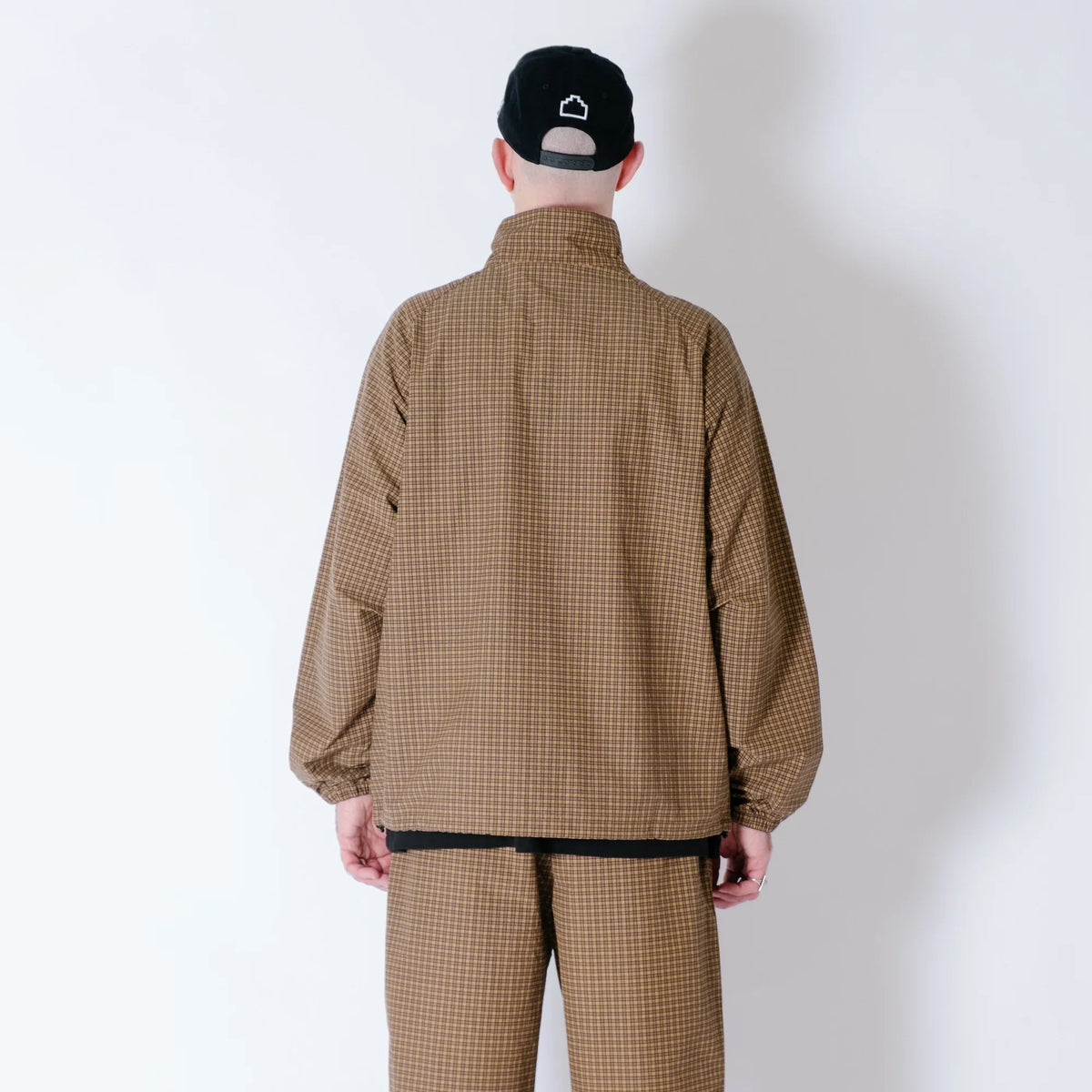 Gramicci Mini Check Nylon Jacket - Brown Check