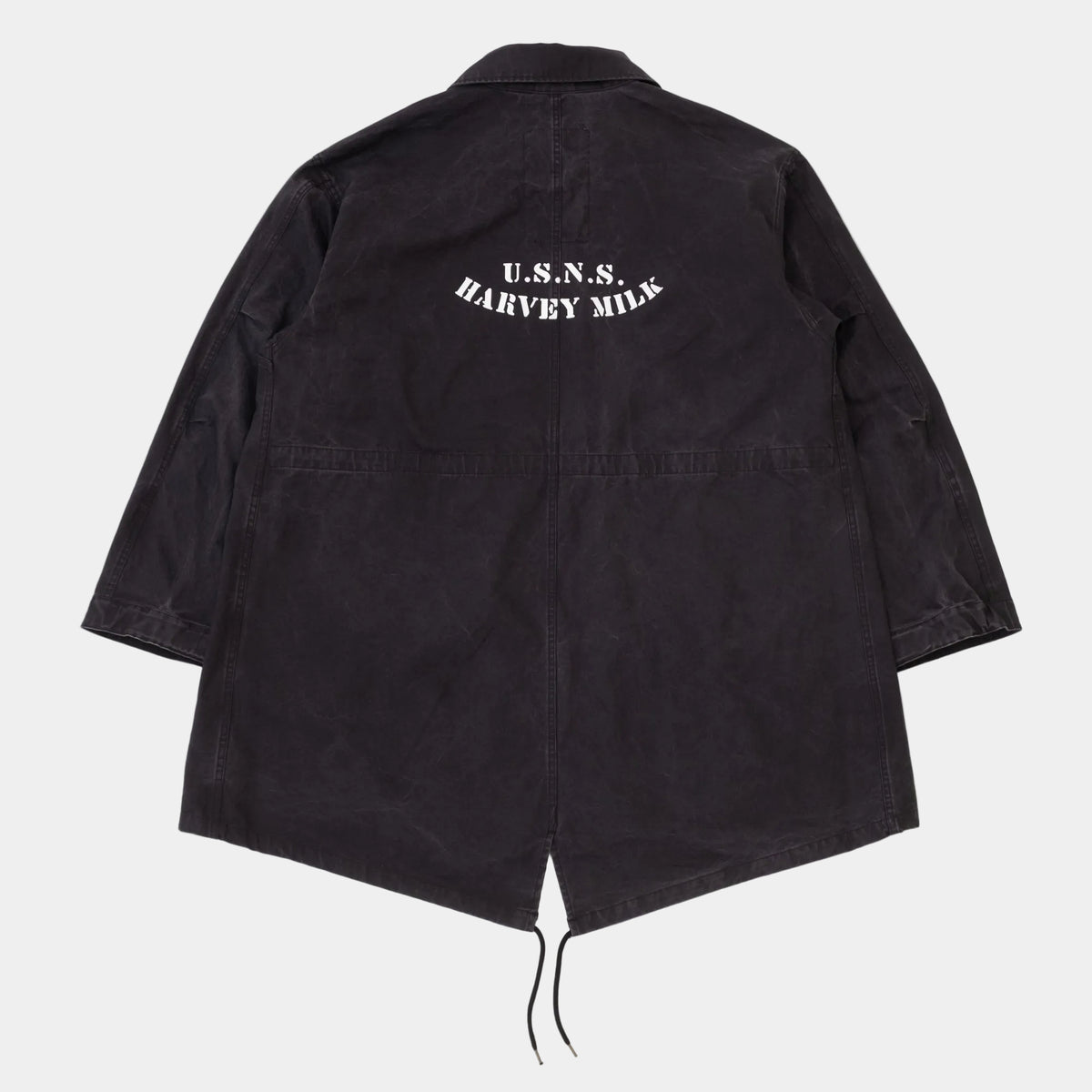 ECSTATIC Research Fishtail Trench Coat - Black