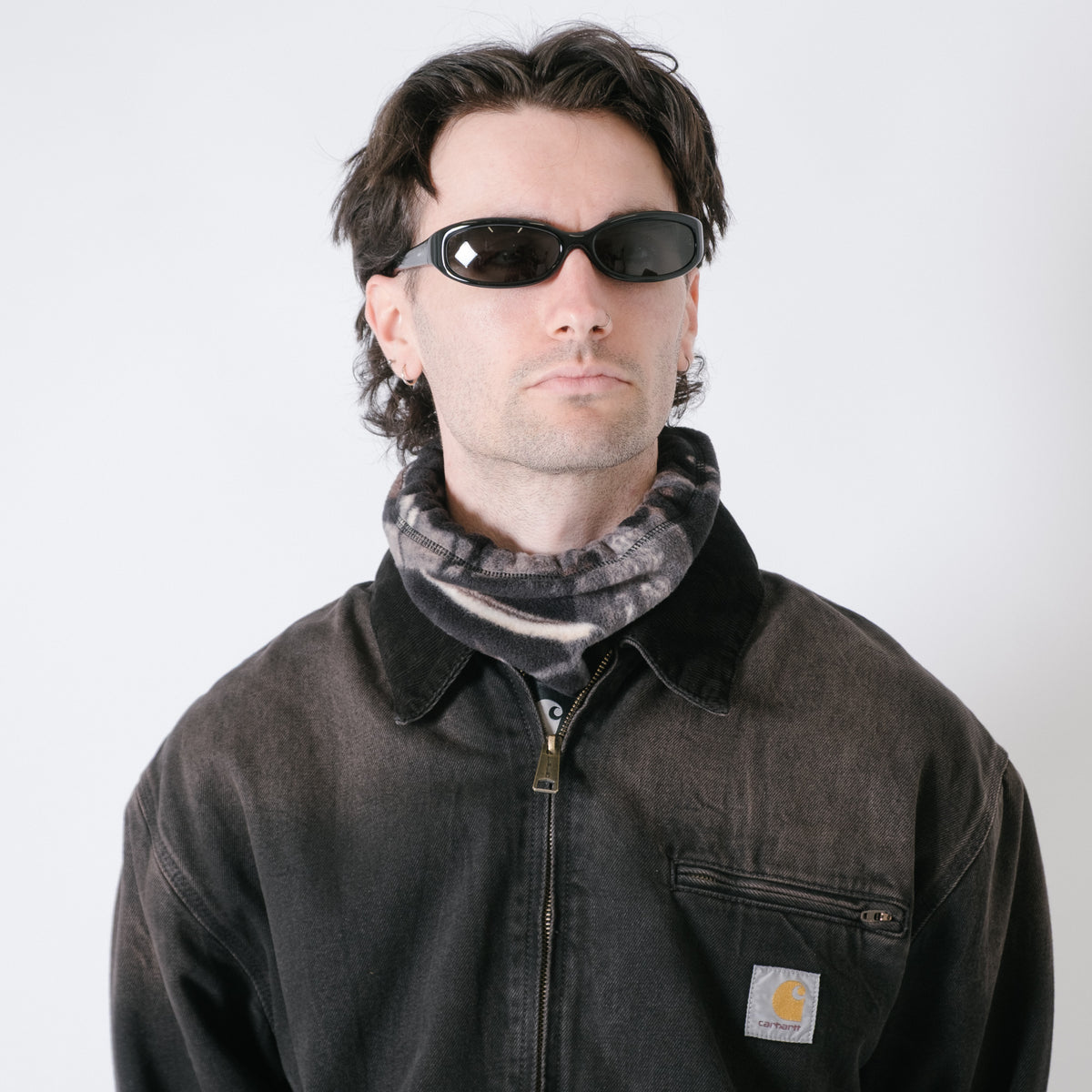 Carhartt WIP Blevin Neckwarmer - Camo Feather Tree/Black