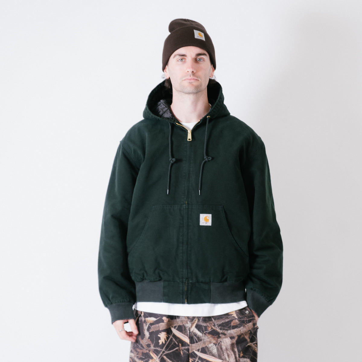 Carhartt WIP OG Active Jacket (Winter) - Dearborn Canvas Raven Stone Canvas